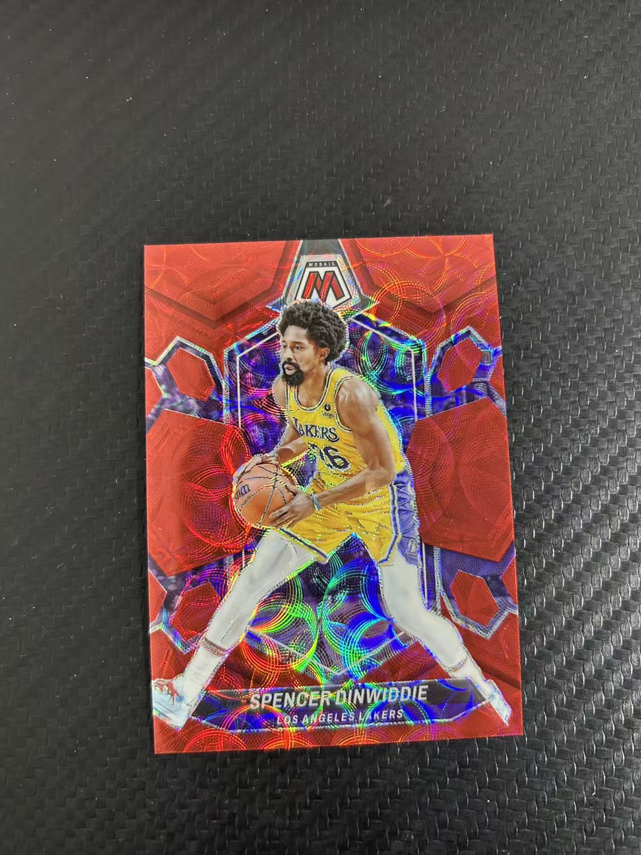2023-24 Panini Mosaic Spencer Dinwiddie #96【灯灯拍卡】 马赛克 湖人 斯宾瑟 丁维迪 折射 红折 59/75编 收藏必备【雪茄】