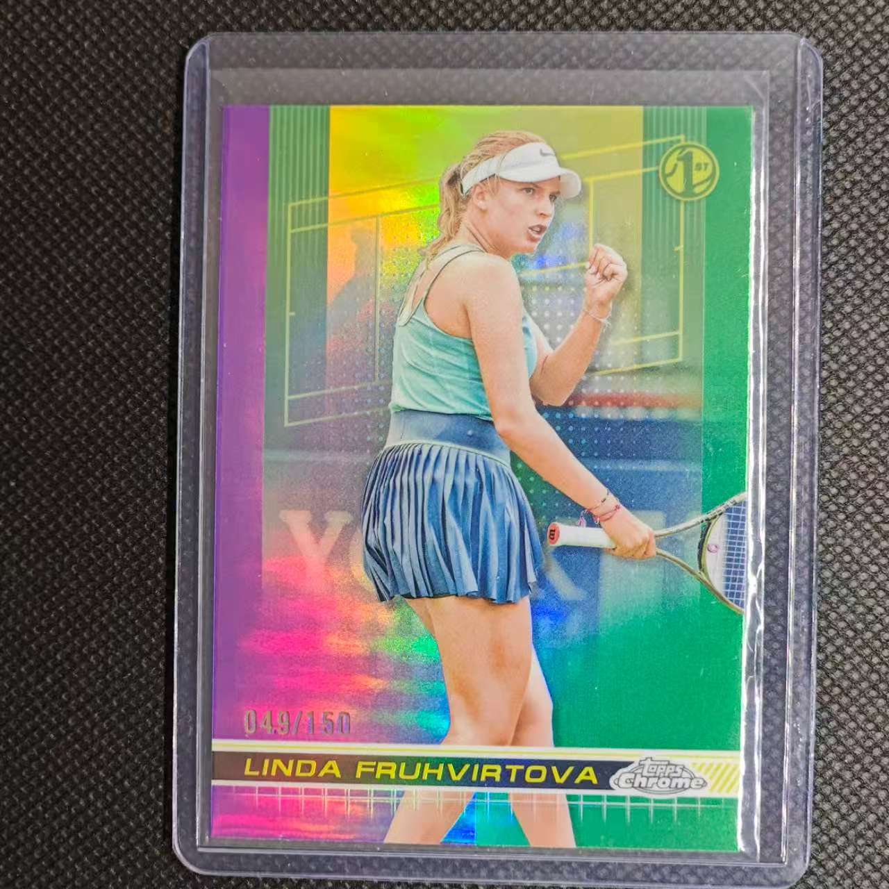 2024 Topps Chrome linda fruhvirtova 团长#网球 琳达 弗鲁赫维尔托娃 折射 049/150编 1st 新秀 紫折 卡品细节看图