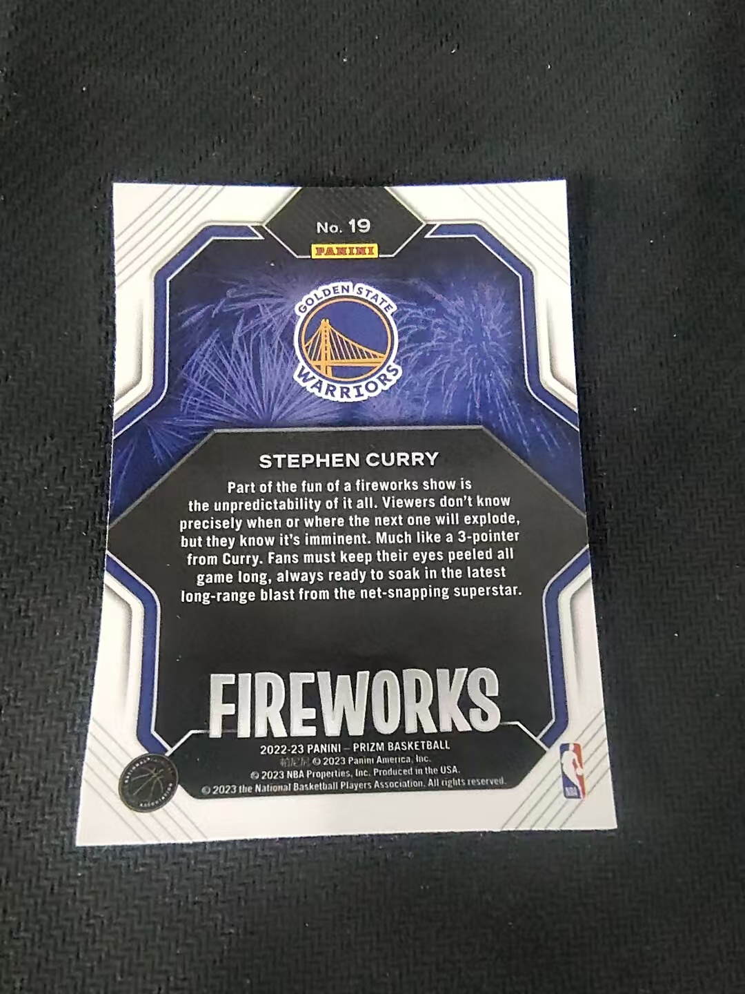 【可合并,不累计】2022-23 Panini Prizm Stephen Curry pz 勇士 斯蒂芬 库里 烟花特卡 PZ 划痕 边角微瑕 介意勿拍 #19