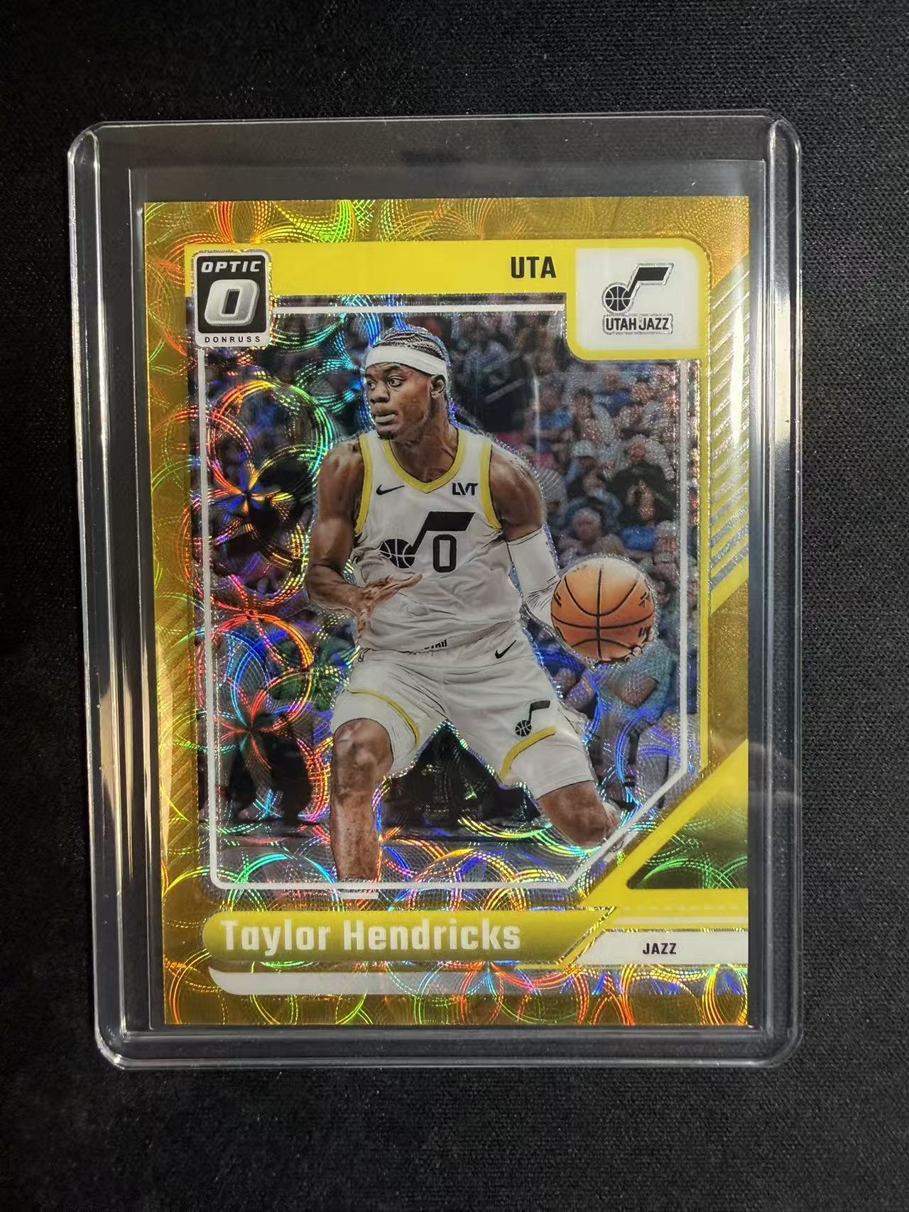 2024-25 Panini Donruss Optic Taylor Hendricks 杜蕾斯op 爵士 泰勒 亨德里克斯 10编 金圈圈折 卡品如图 不保卡品 介意勿拍