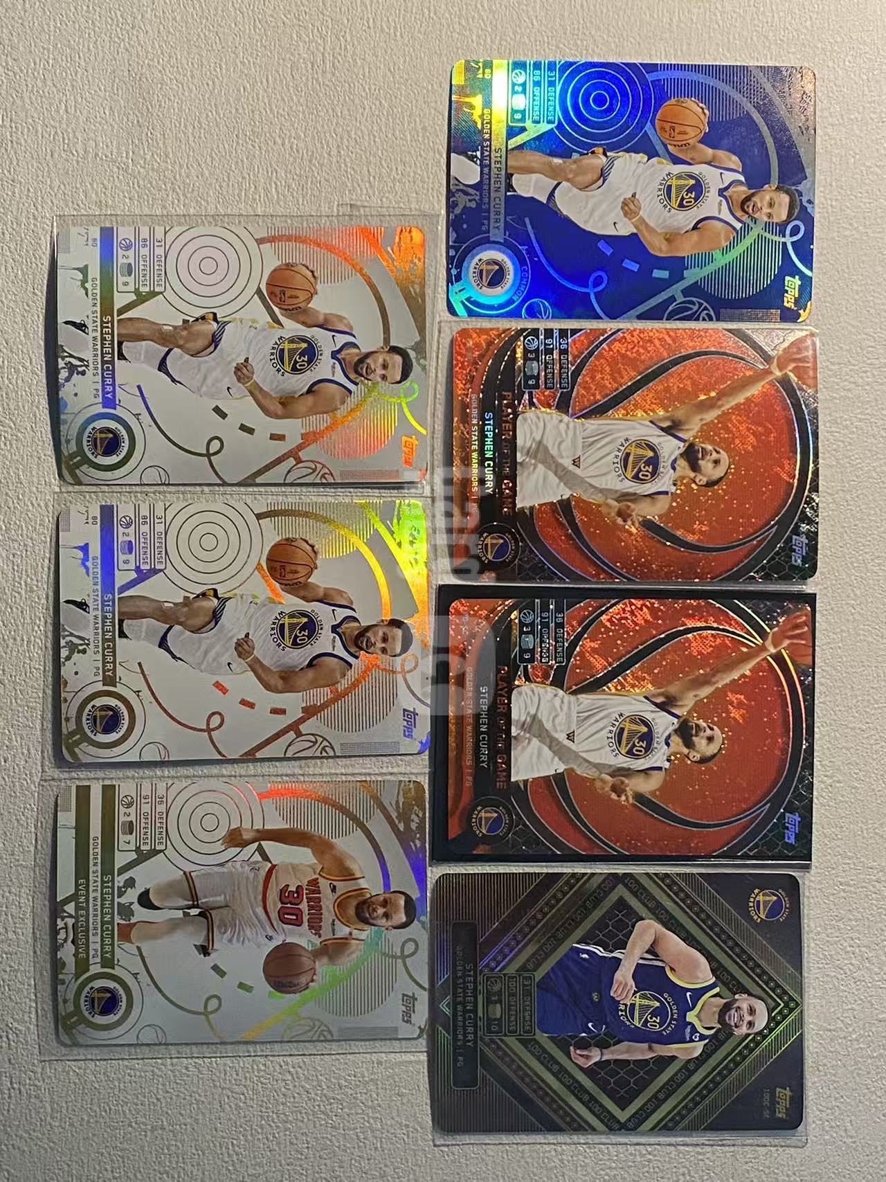 2024-25 Panini attax Stephen Curry 游戏版 勇士 斯蒂芬 库里 特卡 折射 选图精美 7张打包 收藏必备