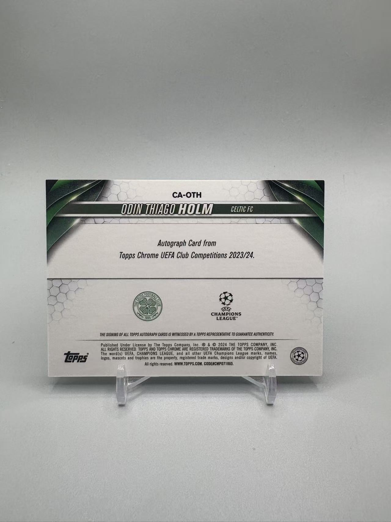 2025 Topps Chrome thiago holm RC 【灰灰代拍】欧战 chrome 新秀 蒂亚戈 霍尔姆 /199编 青折 签字 新秀签 凯尔特人 兜