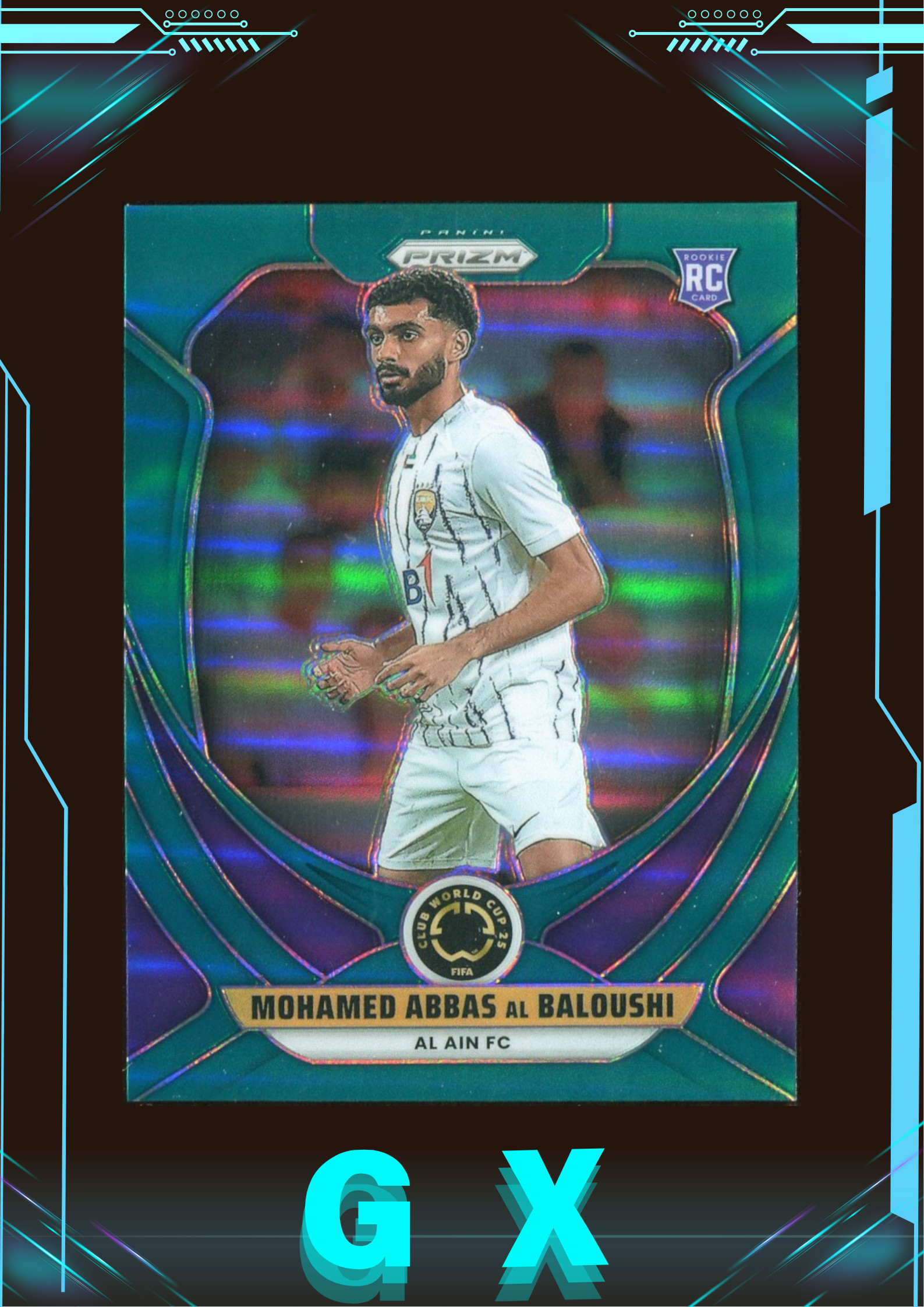 2025 Prizm Fifa Club World Cup系列 穆罕默德·巴卢希 Mohammed Al-Baloushi 90/99编 新秀RC 绿折 折射 !【钩玄卡店】Will