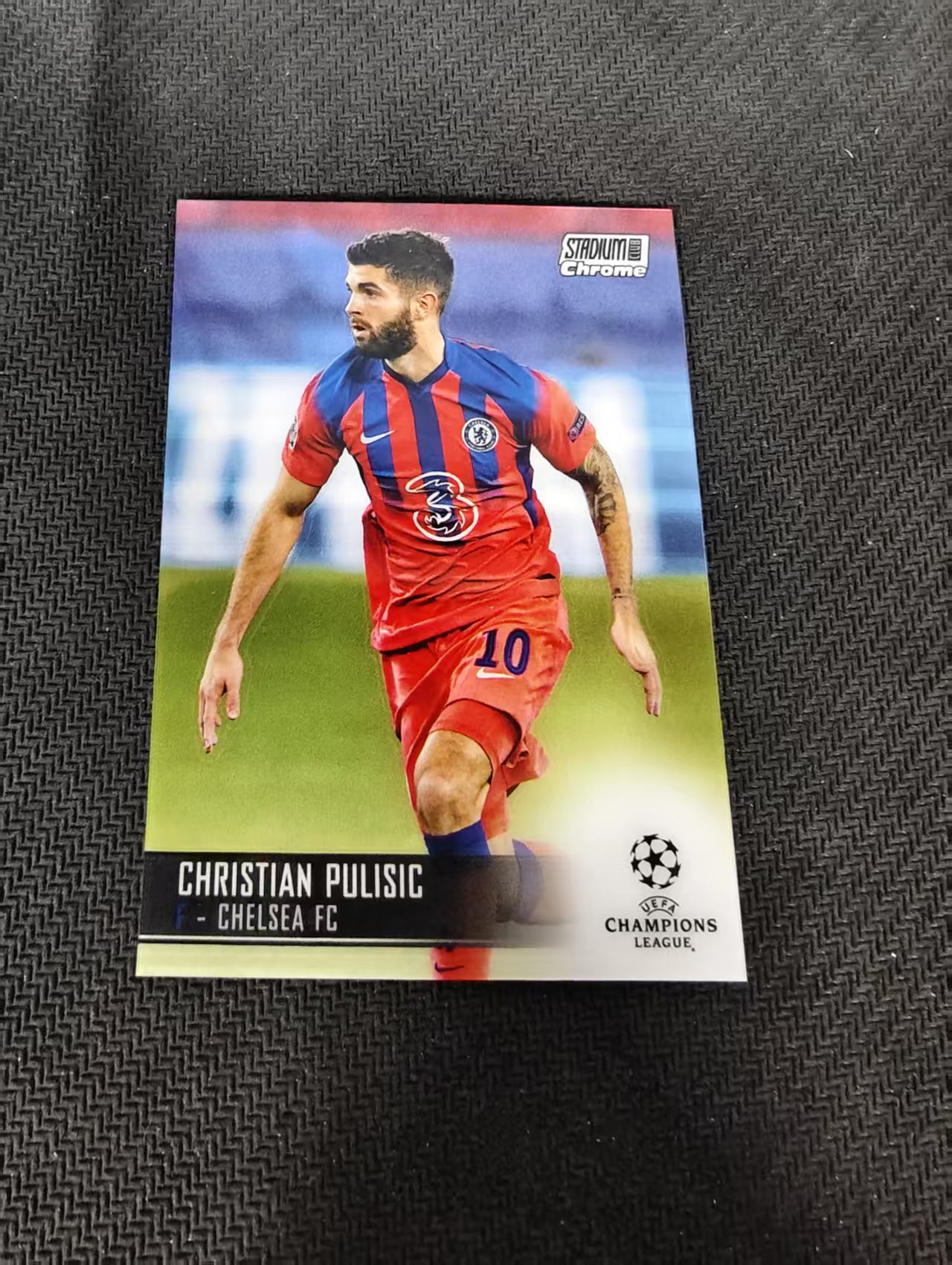 【可合并,不累计】2021 Topps Stadium Club Chrome Christian Pulisic AC米兰 普利希奇 竞技场 欧冠 划痕 边角瑕疵 #50