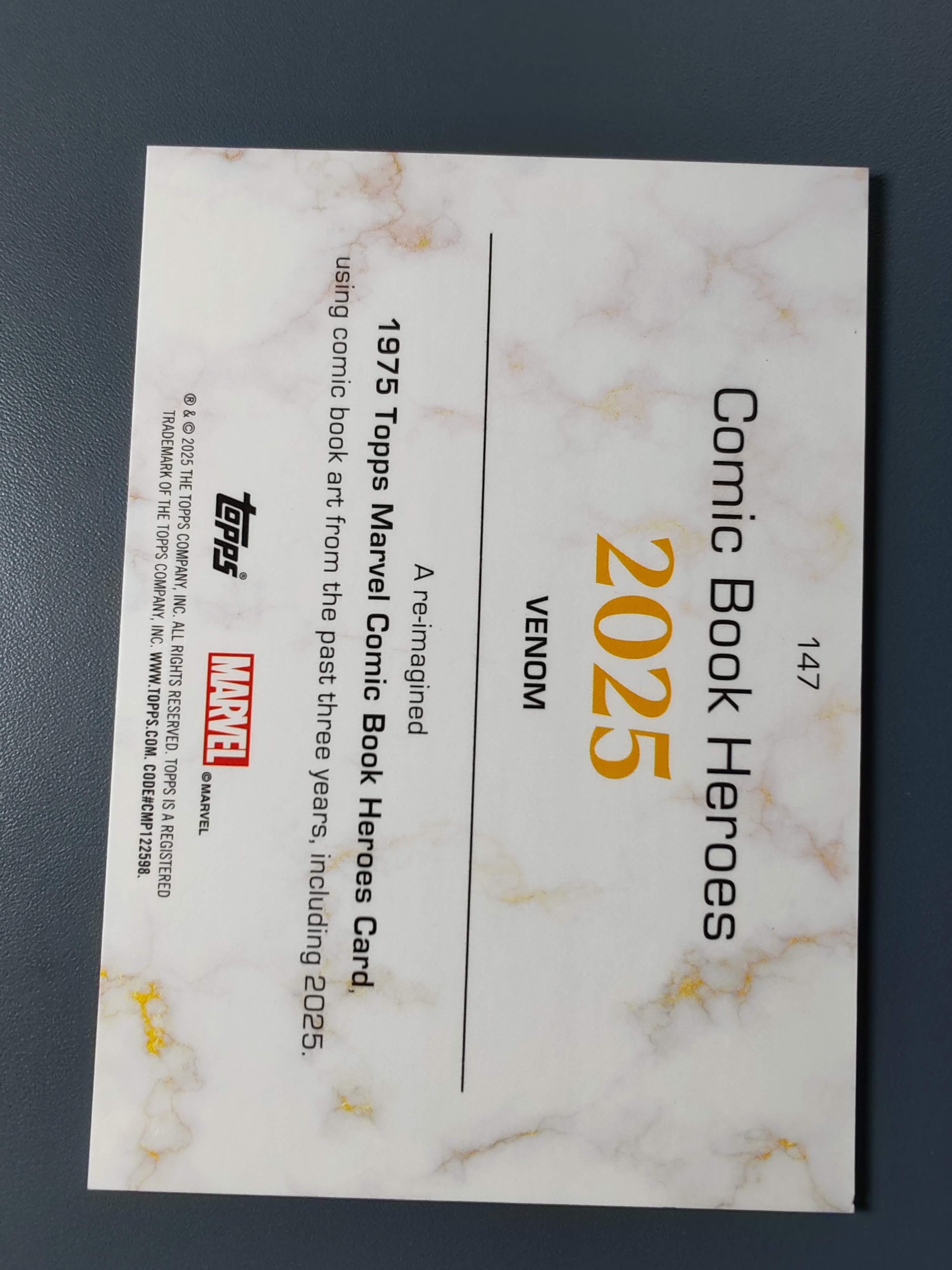 2025 Topps Marvel (MCU) Venom 漫威黄金年代!毒液!紫熔岩折!75编!【9527】