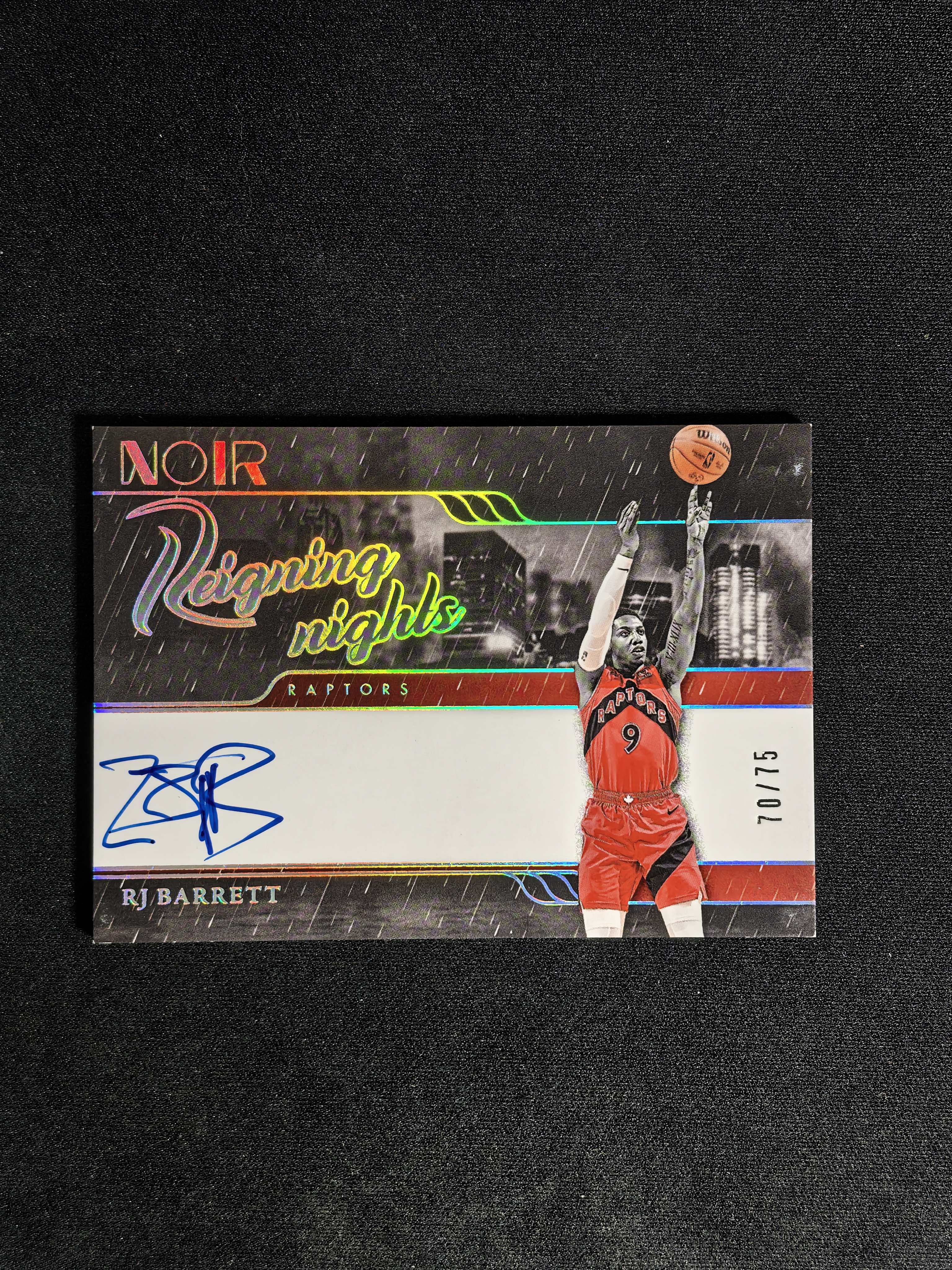 2023-24 Panini Noir R.J. Barrett RJ 巴雷特 签字 卡签 75编 诺尔 雨夜签 统治夜 猛龙 微瑕如图 卡品如图 尹 【CYT球星卡】