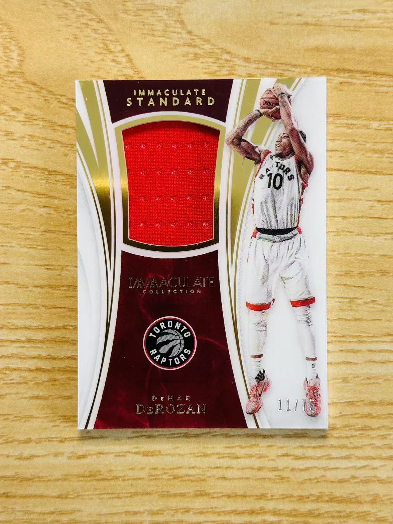 2015-16 Panini Immaculate Collection DeMar DeRozan 嘿嘿代卖 德马尔 德罗赞 球衣 物料 75编 镜面 猛龙 中投王子 收藏必备