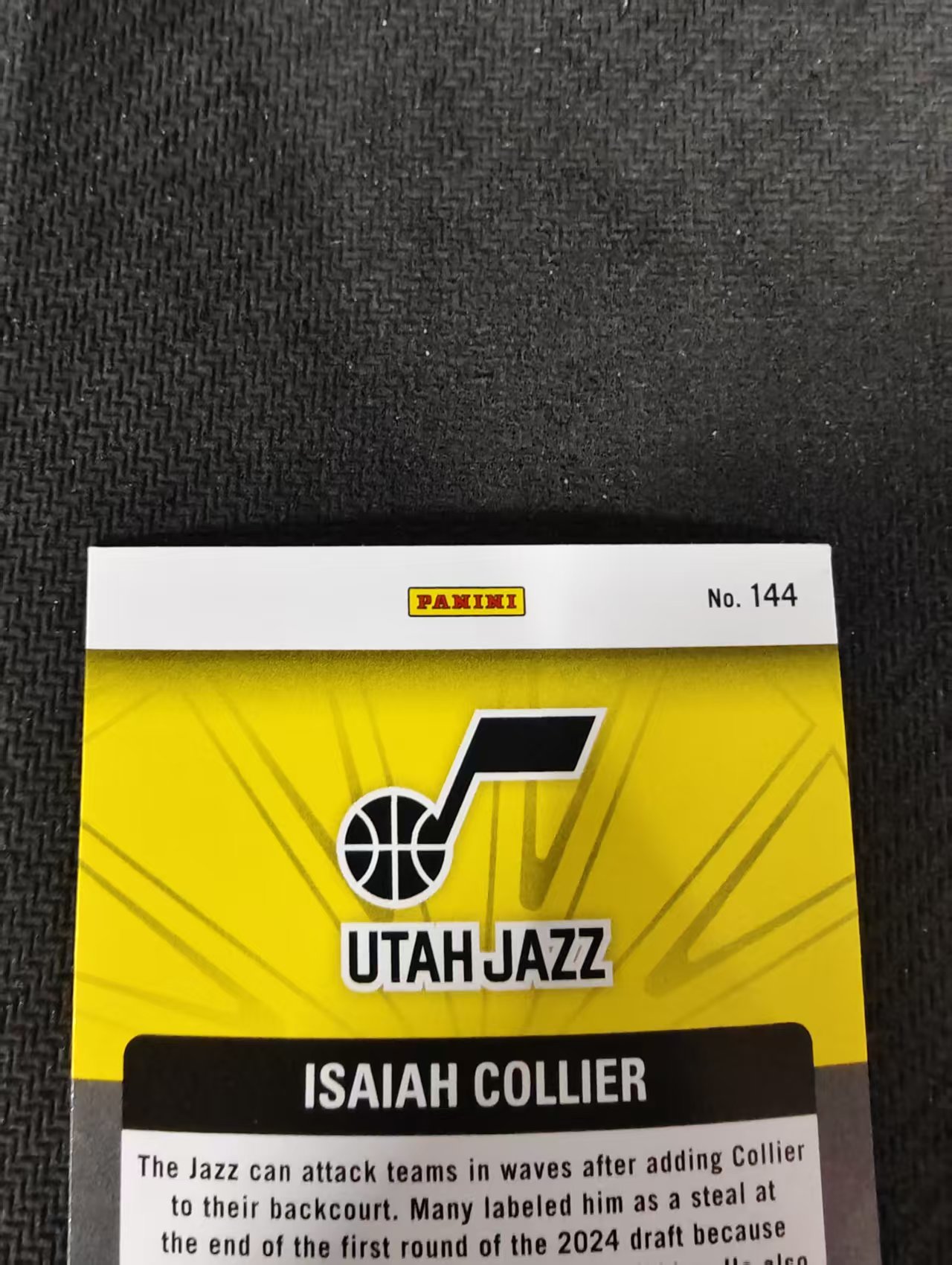 【可合并,不累计】2024-25 Panini Revolution Isaiah Collier RC 革命 新秀 爵士 科利尔 折射 边角瑕疵 #144
