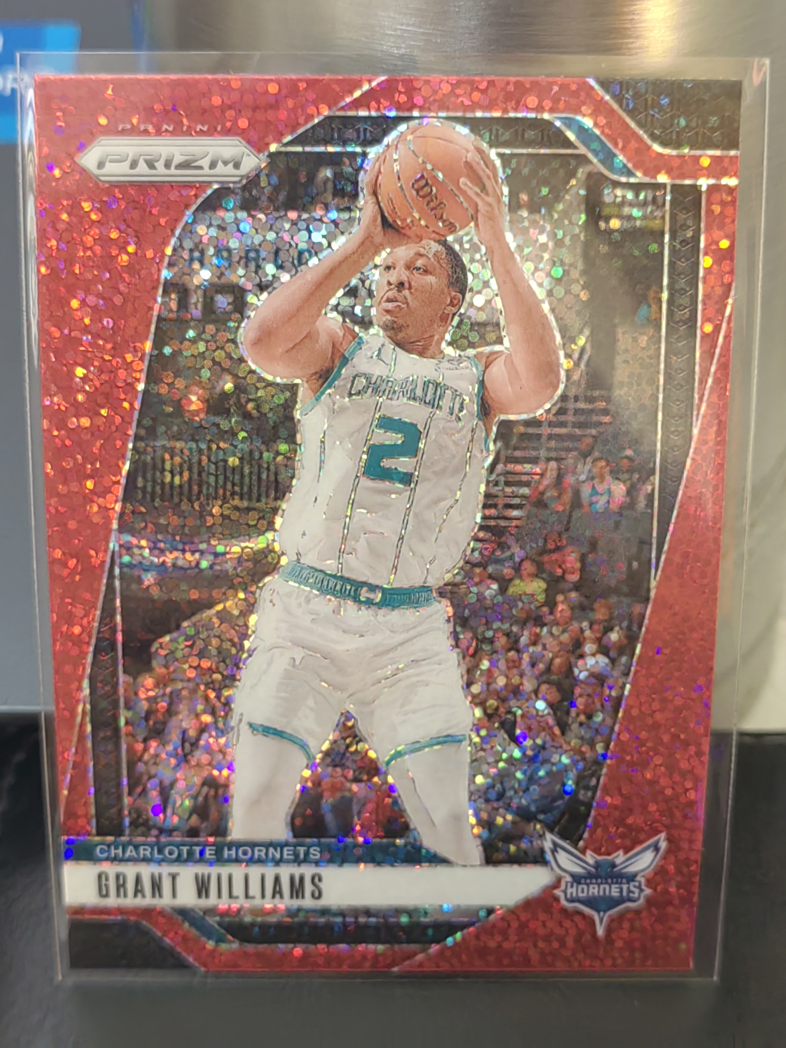 2024-25 Panini Prizm Grant Williams PZ 红点点折 格兰特威廉姆斯 黄蜂 篮 白边白角 不保卡品 卡品如图