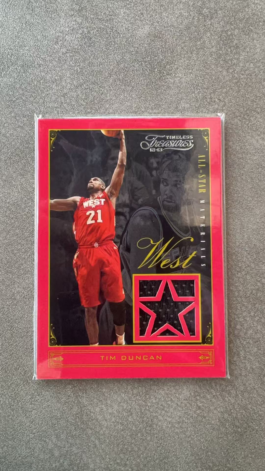 6731【330球星卡实体店代卖】panini 12-13 TIMELESS 蒂姆邓肯(Tim Duncan)全明星 球衣实物 Jersey 落场 66/149编 仅顺丰寄付(UK23)