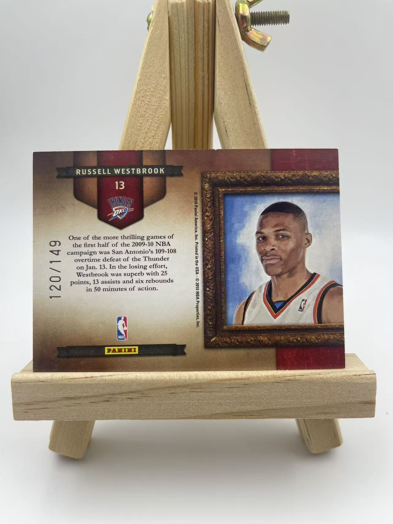 2010-11 Panini Court Kings Russell Westbrook 威少 威斯布鲁克 /149编 少见 大头肖像 选图很帅