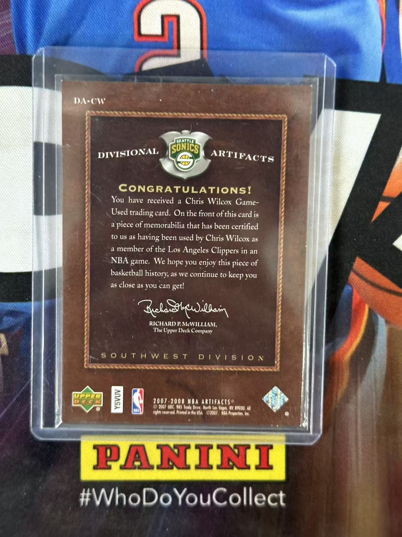 2007-08 Upper Deck Artifacts Chris Wilcox 【小猪包代卖】克里斯・威尔考克斯 Divisional UD 球衣 物料 亲穿 250编