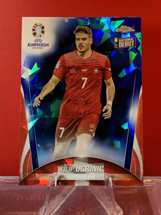 （老末代拍）E22 2024 Topps Chrome Filip Ugrinic 菲利普 乌利尼奇 瑞士 ND首秀 蓝宝石 碎冰折 欧洲杯TC 元年 顺丰寄付 免费代拍 不保卡品
