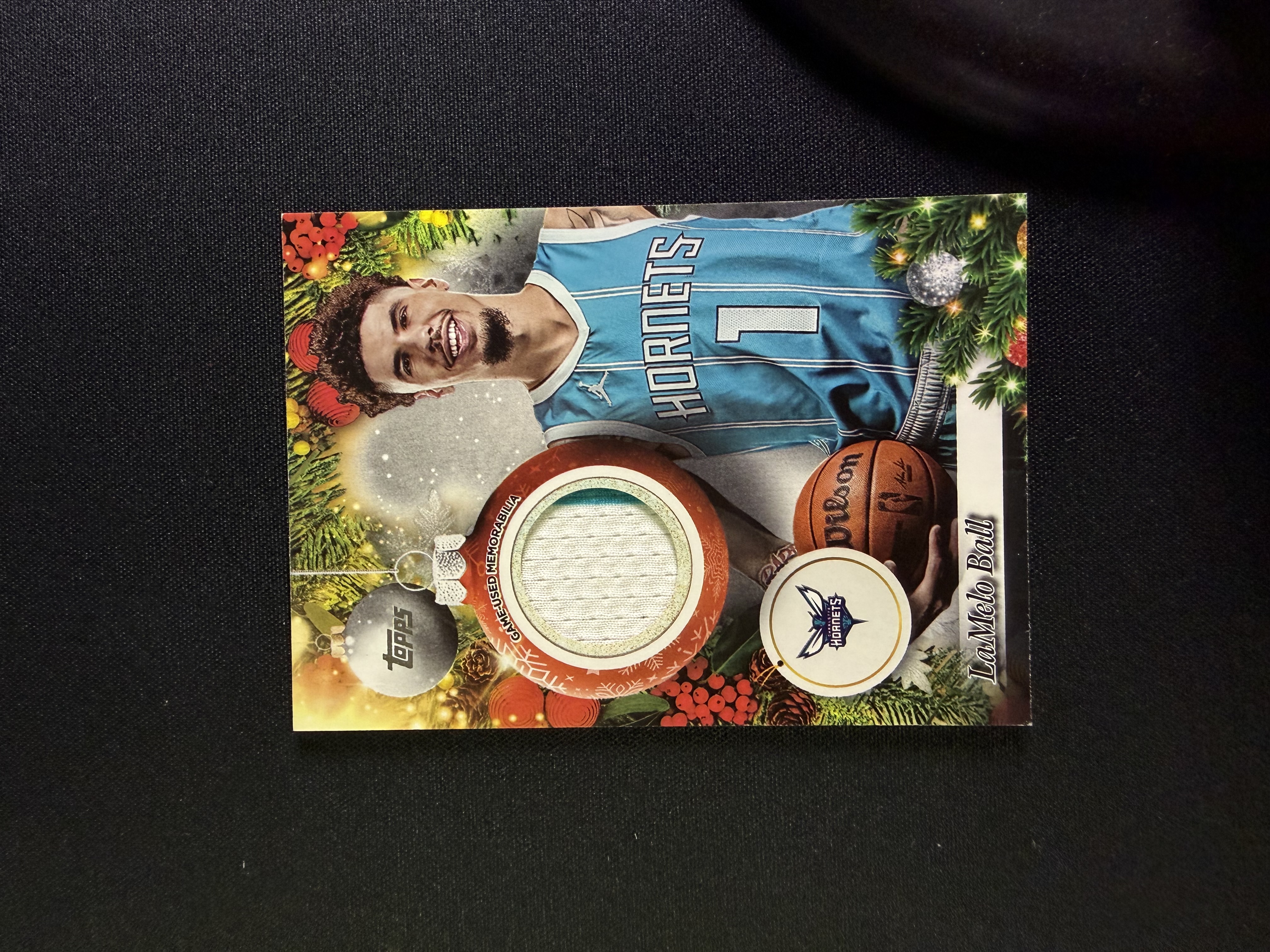 2025-26 Topps Holiday Mega LaMelo Ball 拉梅洛 鲍尔 三球 黄蜂 亲穿球衣 PATCH 双色切割 物料 PPP
