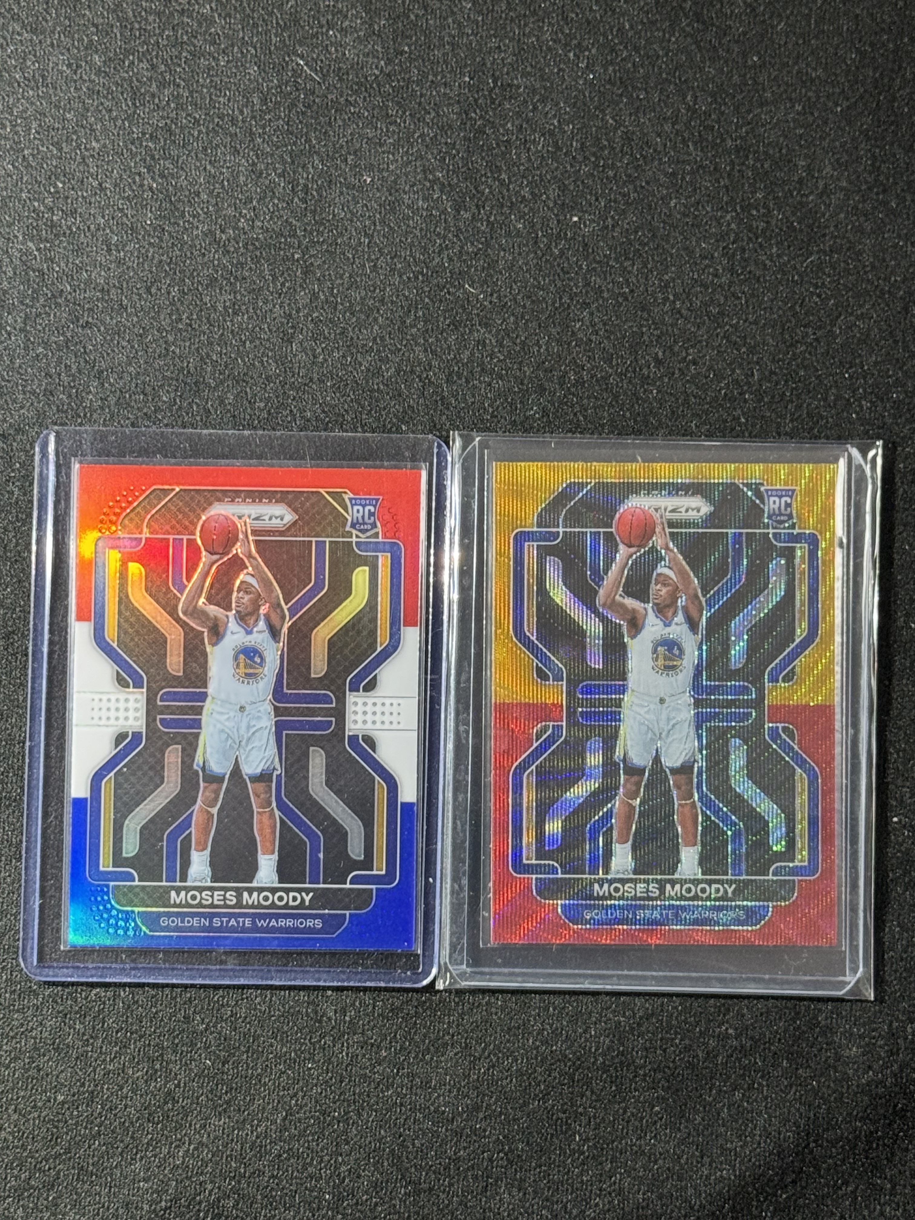 2021-22 Panini Prizm Moses Moody RC 【扎克代卖】PZ 勇士新秀 摩西 穆迪 三色折 红金波纹 瑕疵如图 投资必备