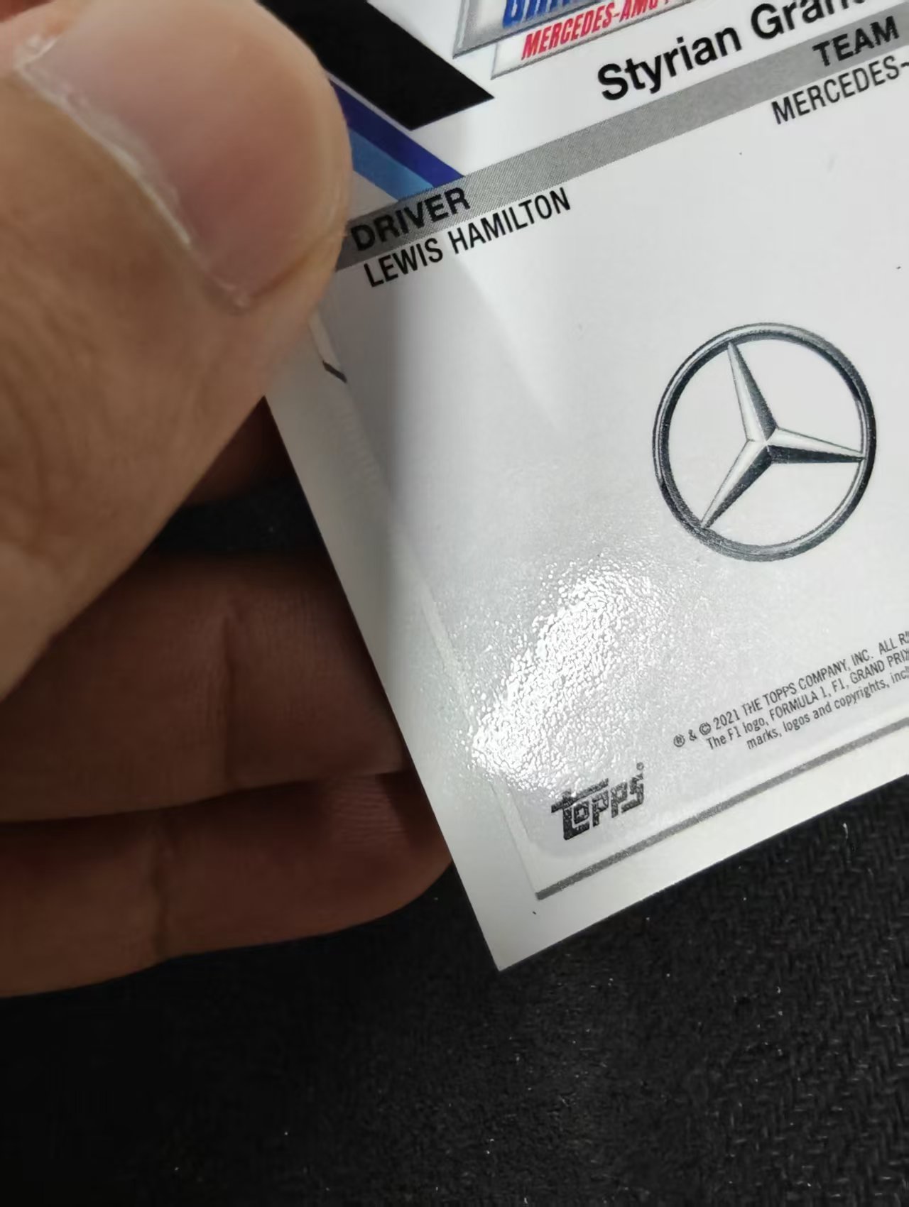 2021 Topps Chrome Lewis Hamilton F1 梅赛德斯奔驰车队 刘易斯 汉密尔顿 银折 划痕 边角瑕疵 #139