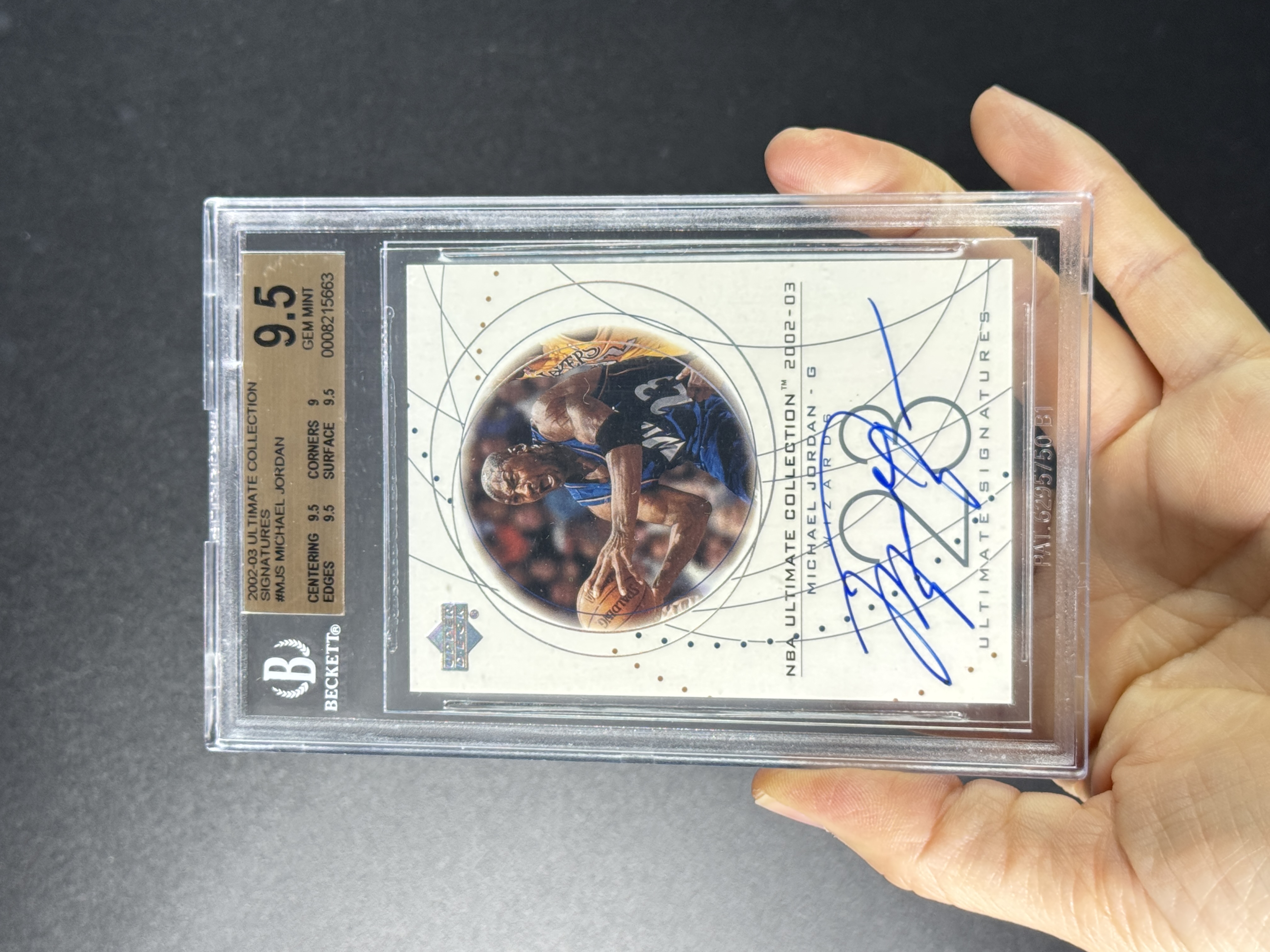 【喷子拍卖】2002-03 upper deck ultimate Michael Jordan 终极收藏 华盛顿奇才 篮球之神 迈克尔 乔丹 签字 卡签 闪版 大hit卡 BGS金标9.5/10 专收必备 YJ88