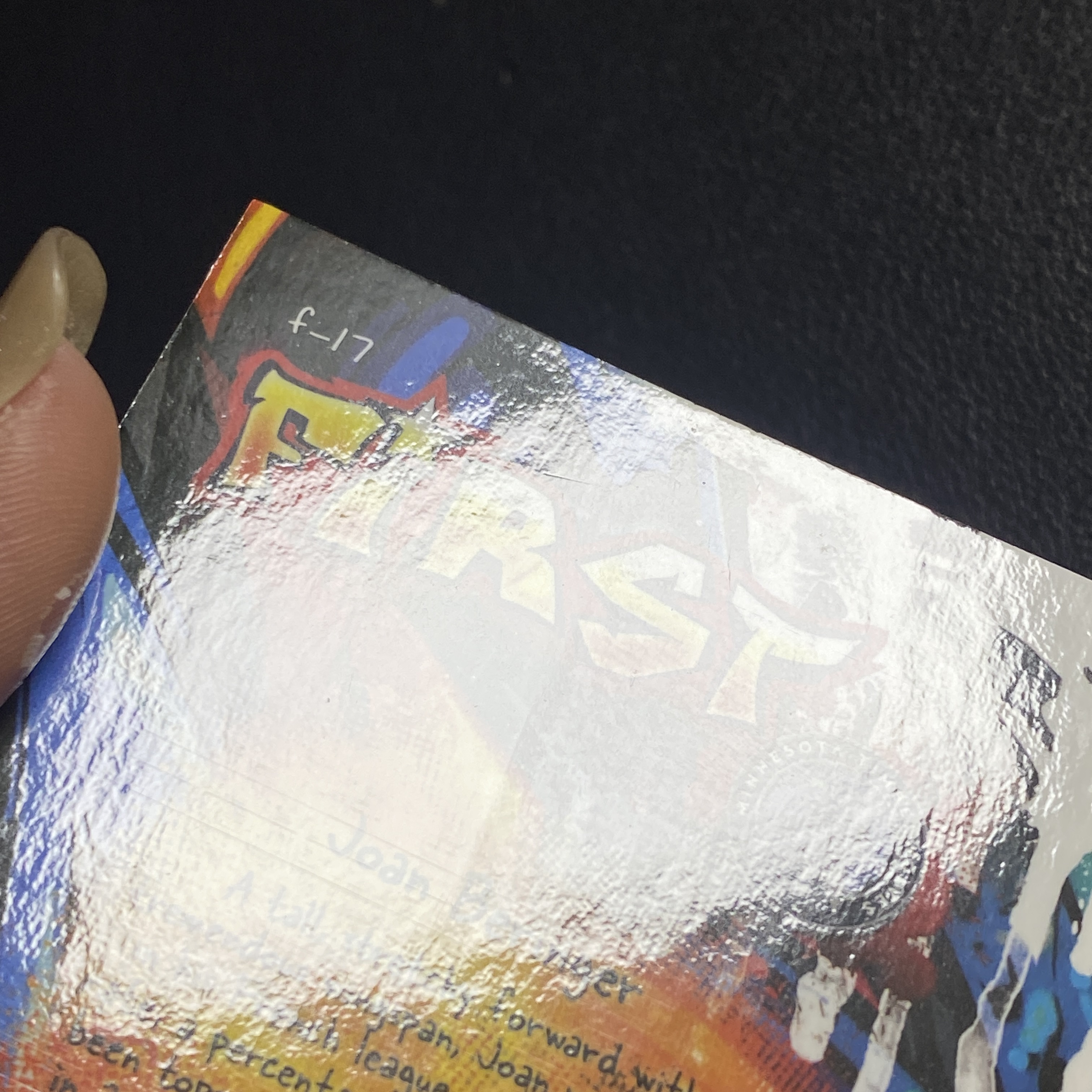 【伦子】2026 TOPPS FINEST RC 新秀 森林狼 JOAN BERINGER 贝兰热 99编 FIRST 特卡 瑕疵见图 SAMM-05