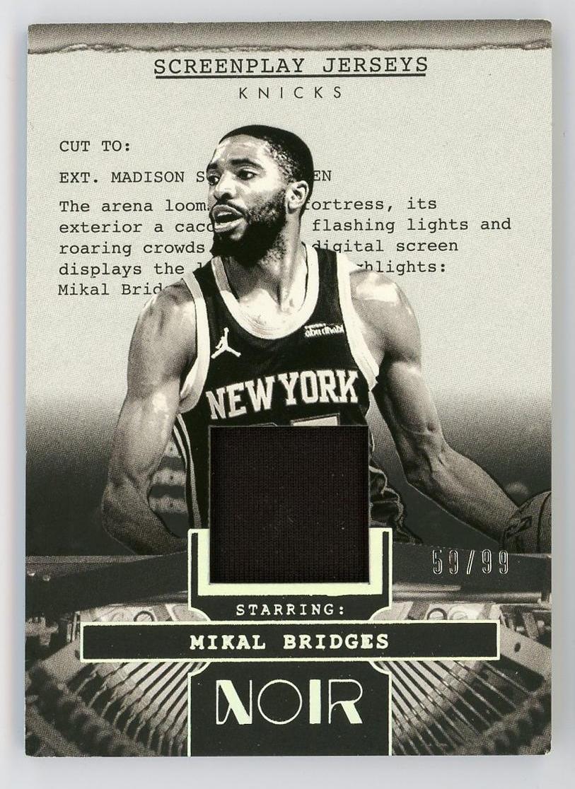 2024-25 Panini Noir Mikal Bridges 米卡尔布里奇斯 诺尔 99编 亲穿 球衣 物料 尼克斯 大桥 卡品如图 0YQ3/11.16