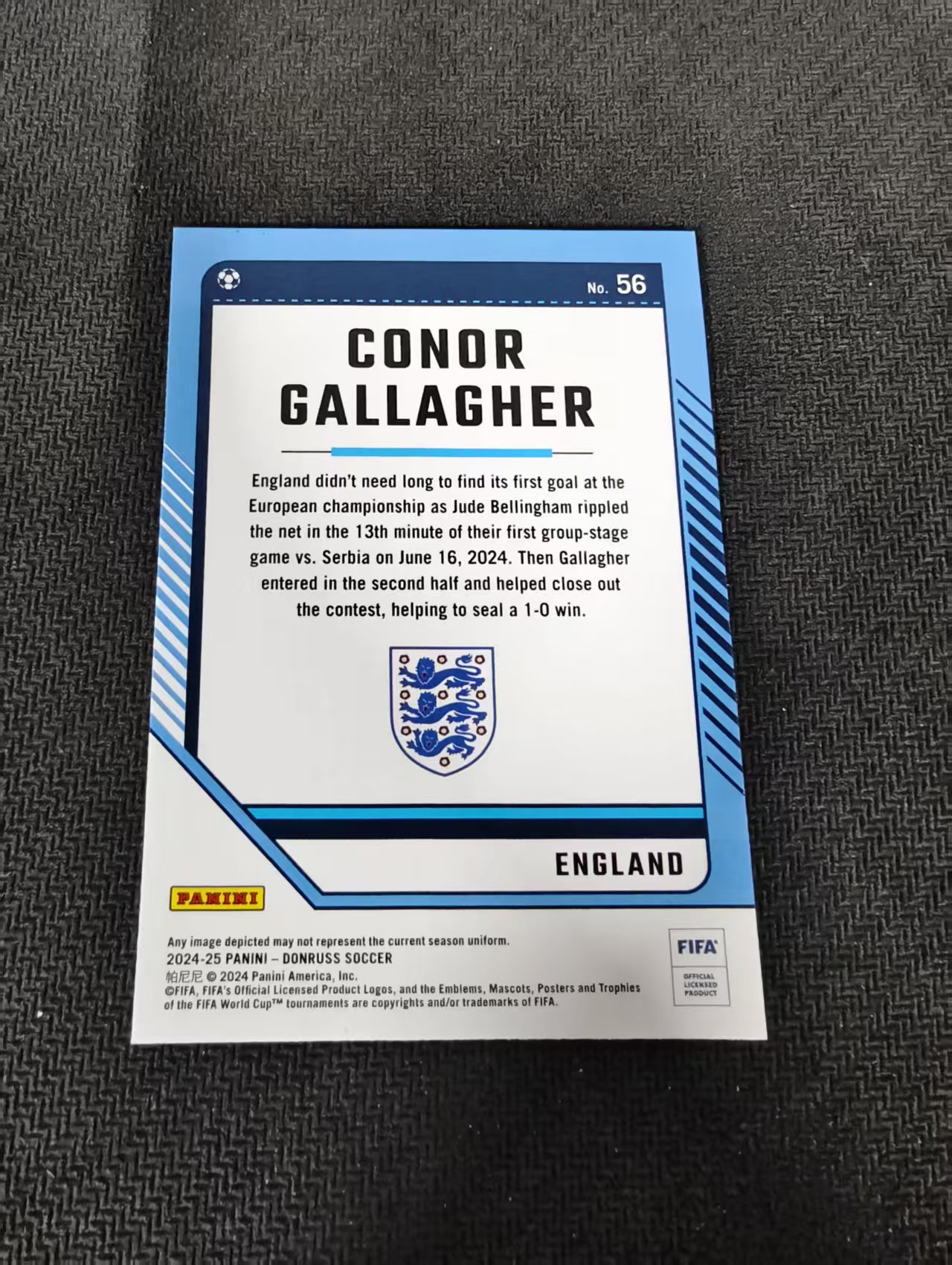【可合并,不累计】2024-25 Panini Donruss Conor Gallagher 康纳 加拉赫 英格兰 FIFA 杜蕾斯 不保卡品 介意勿拍 #56