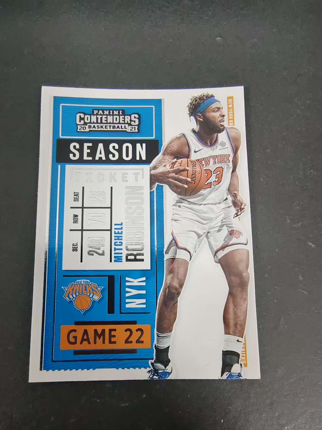 【可合并，不累计】2020-21 Panini Chronicles Mitchell Robinson 米切尔 罗宾逊 尼克斯 球票  边角瑕疵 #23