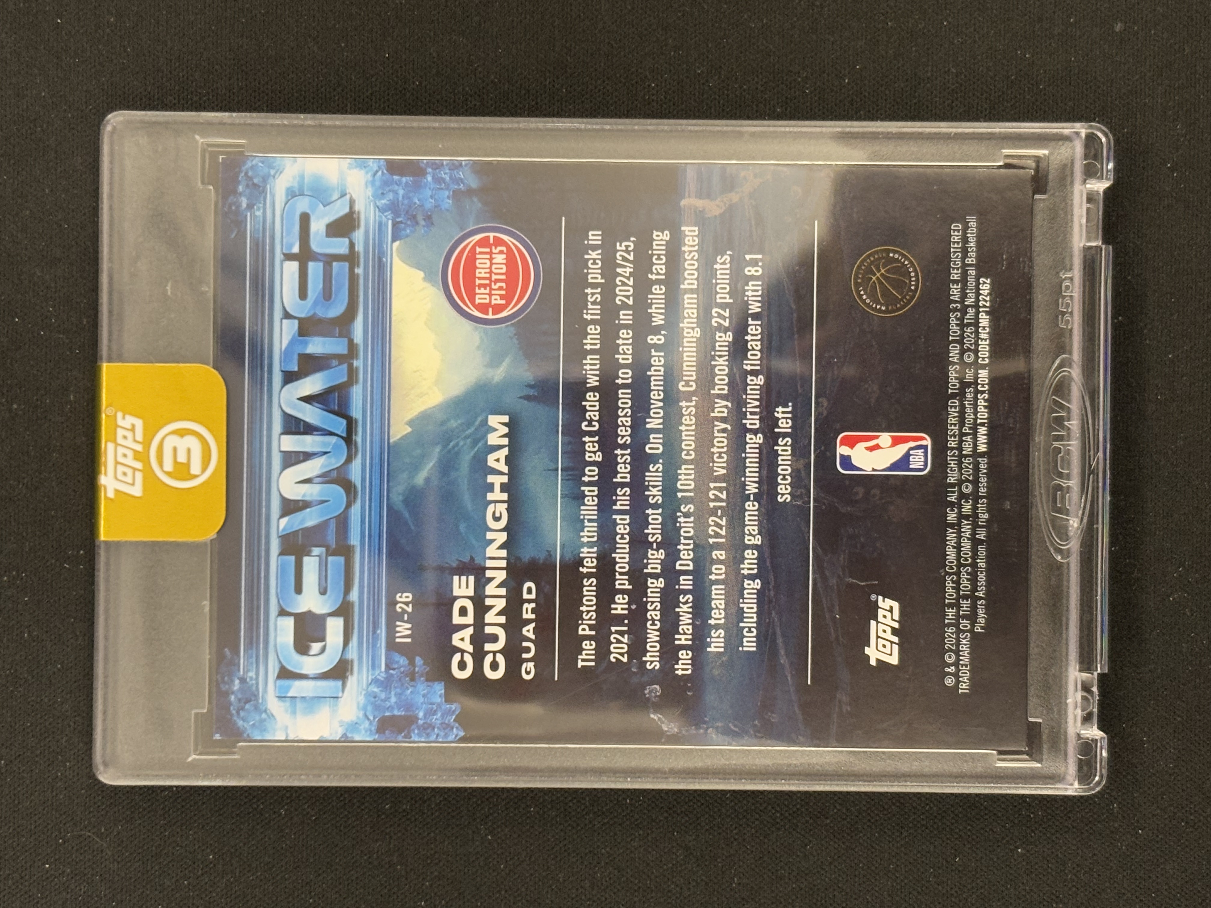 Three Cade 2025-26 Topps Three Cade Cunningham 康宁汉姆 CC Ice Water 冰水特卡 铜平行 13/25编 ...