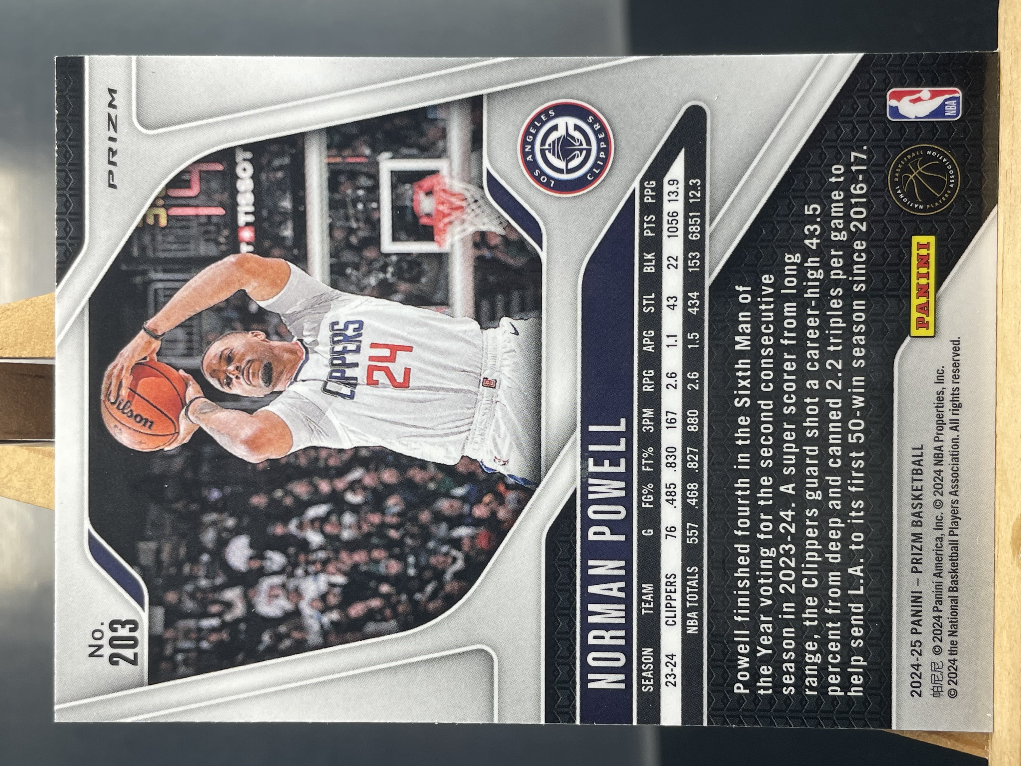 (A10) 2024-25 PANINI PRIZM 银折 诺曼 鲍威尔 快船 近期大热球星 收藏凑套必备 卡品如图 !!!