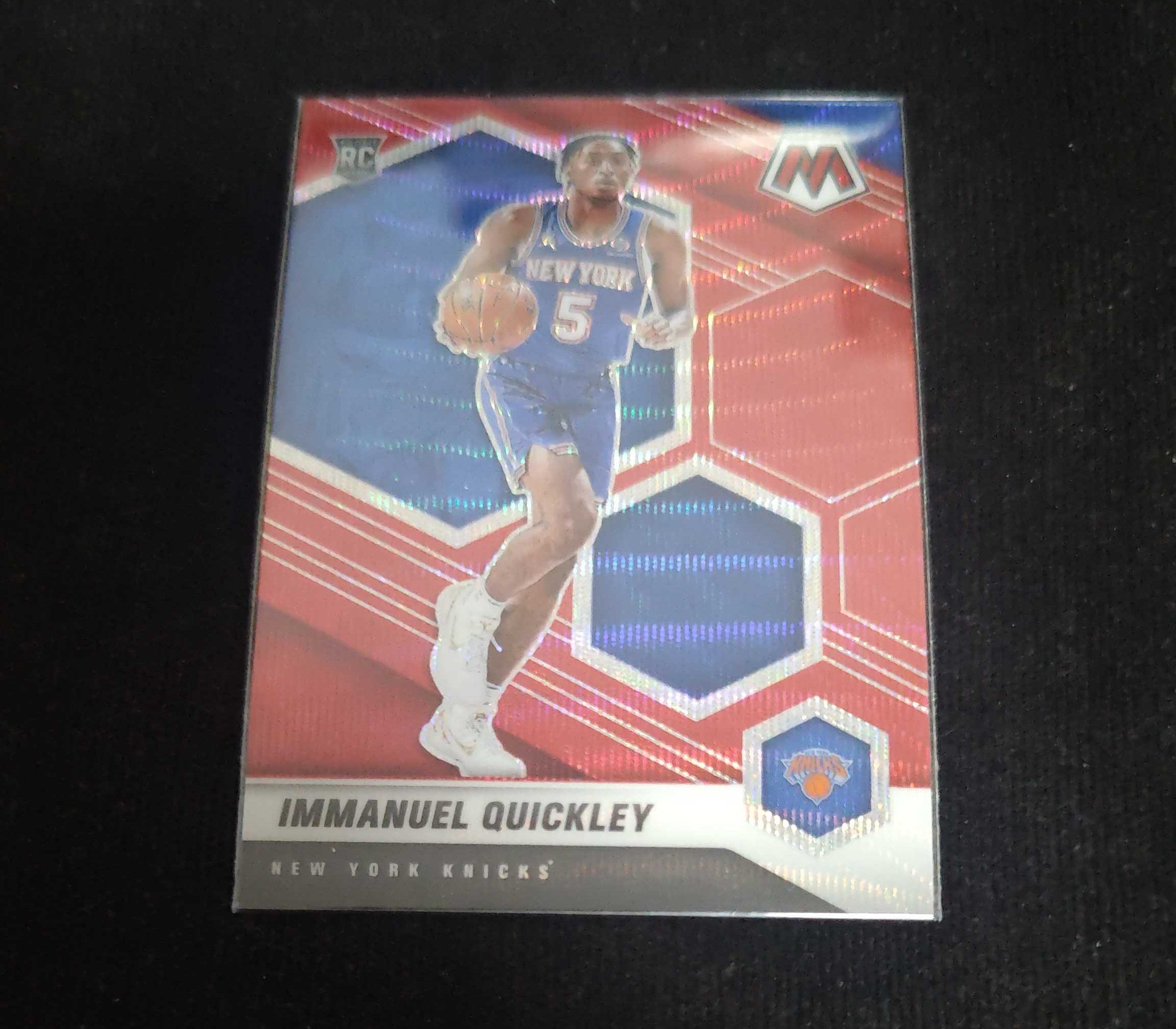 2020-21 Panini Mosaic Immanuel Quickley RC 马赛克 奎克利 尼克斯 红波纹折 折射 新秀