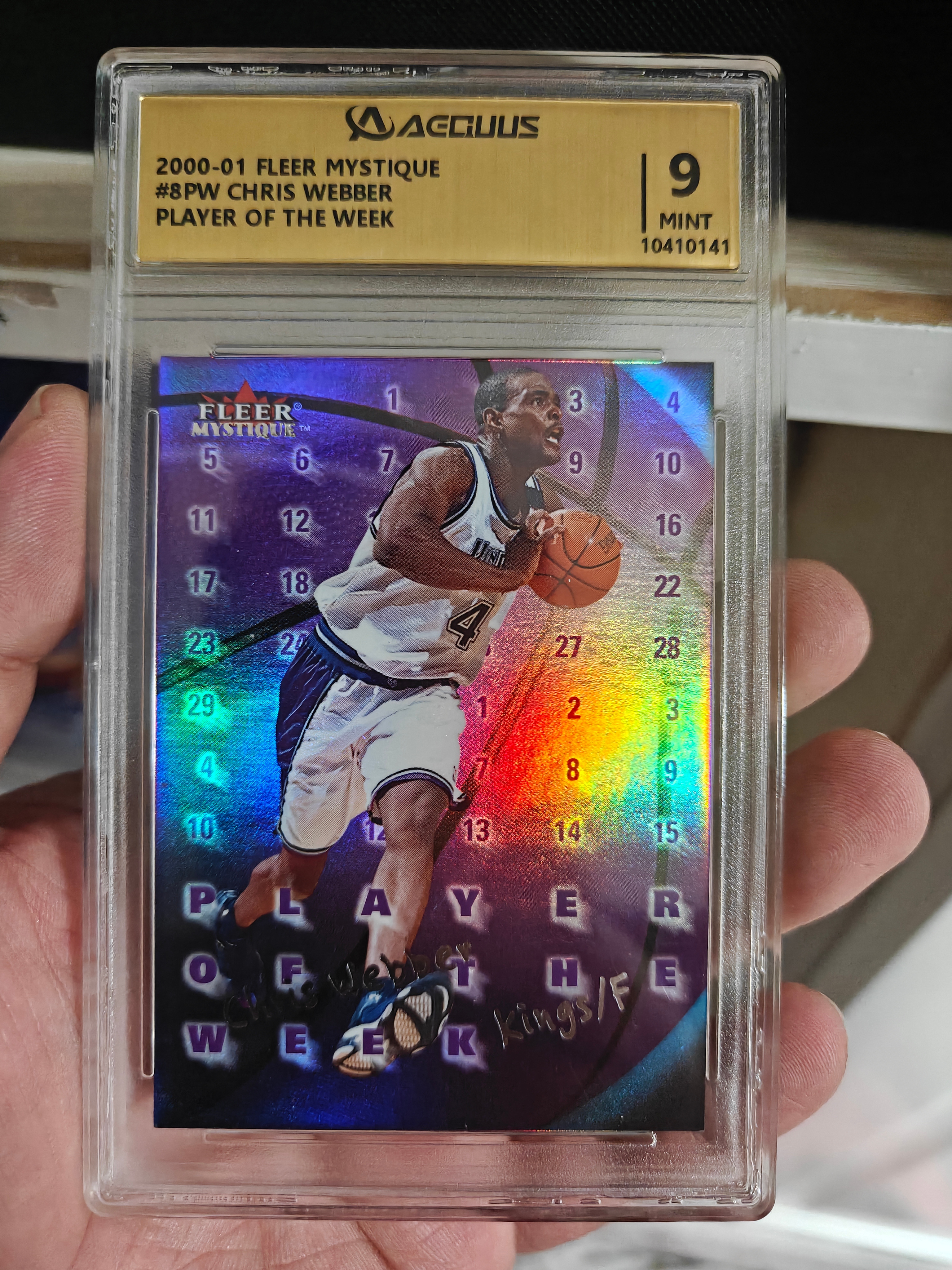 2000 Fleer Mystique Chris Webber #8PW 20年 老卡 特卡 大比例 克里斯 韦伯 国王名宿 顶级折射 8of15 编 凑套必备