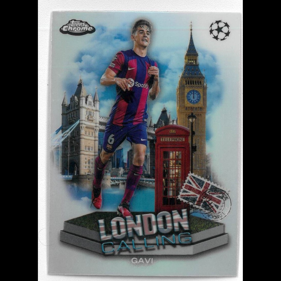 2024 Topps Chrome 歐冠 London Calling 倫敦召喚 銀折特卡 巴塞羅那 加維