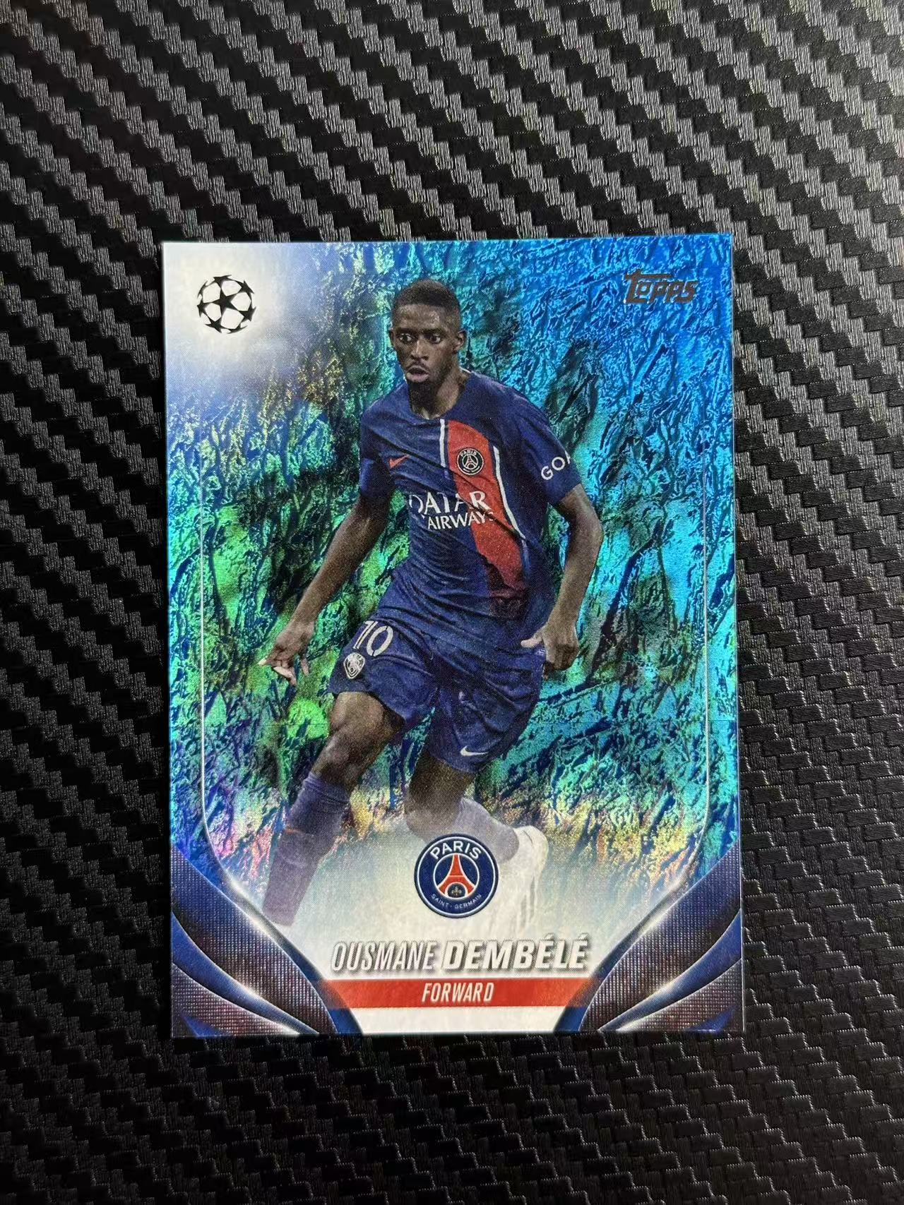 2024 Topps UCC Ousmane Dembélé 欧冠 碧玉 巴黎圣日耳曼 登贝莱 127/175编 蓝玉折 卡品如图 拍前看描述
