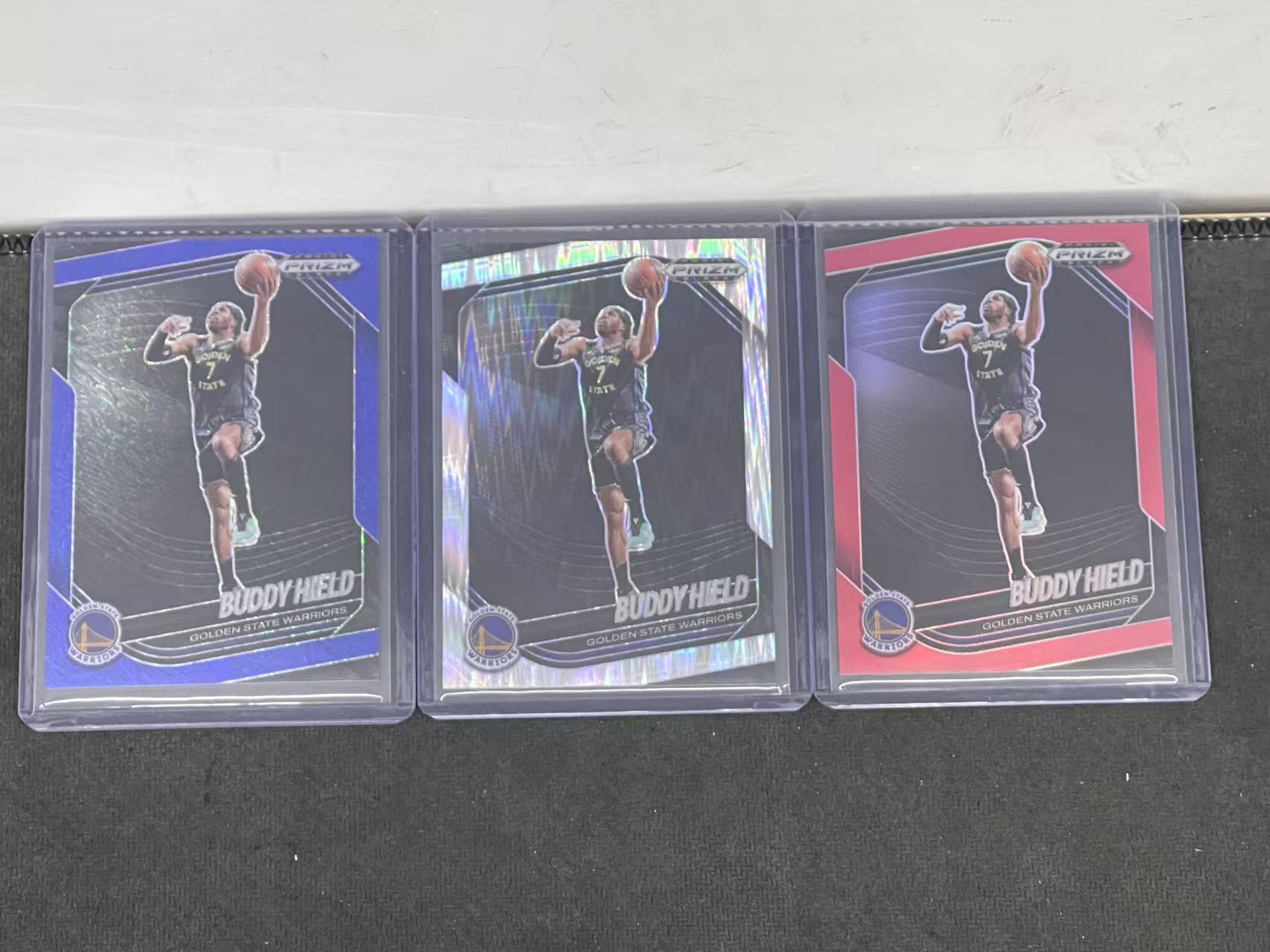 2024-25 Panini Prizm Buddy Hield 【虾米】pz 勇士 巴蒂 希尔德 35 249 299编 瀑布 shimmer 红折 3张lot打包 收藏必备 点点