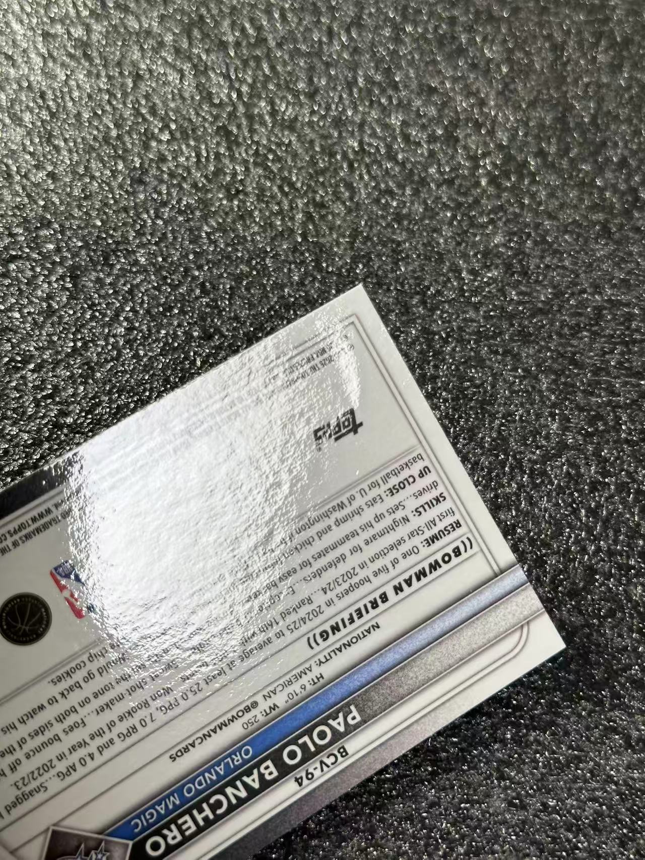 Basketball 2026 Topps bowman 保罗 班凯罗 Paolo Banchero 班切罗 150编 折射 NBA 美职篮 卡品如图 瑕疵如图 非常好看 值得收藏 B1G610
