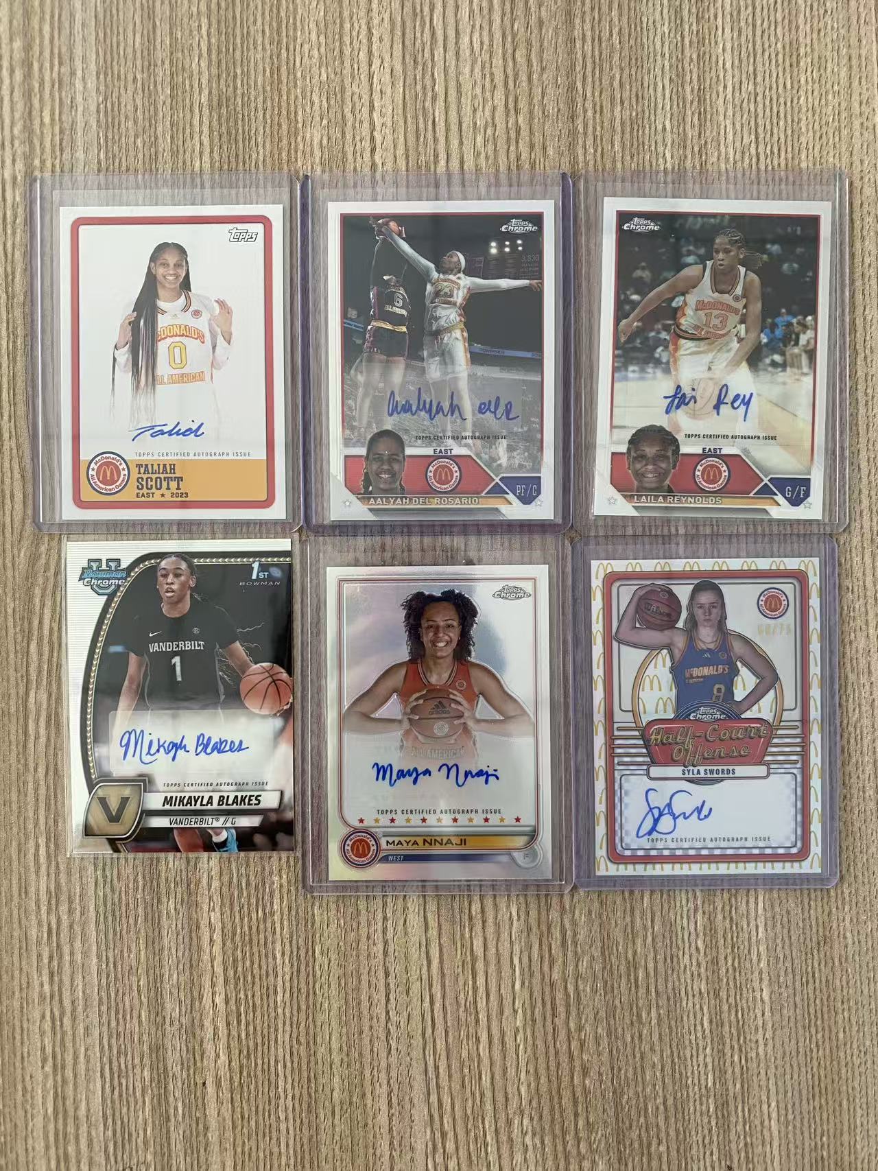 2022 2023 Topps 麦当劳 布莱克斯 纳吉 斯科蒂 阿塔拉亚 等 签字 折射 银折 75编 6张签字打包出 lot不保卡品【兄弟#16】