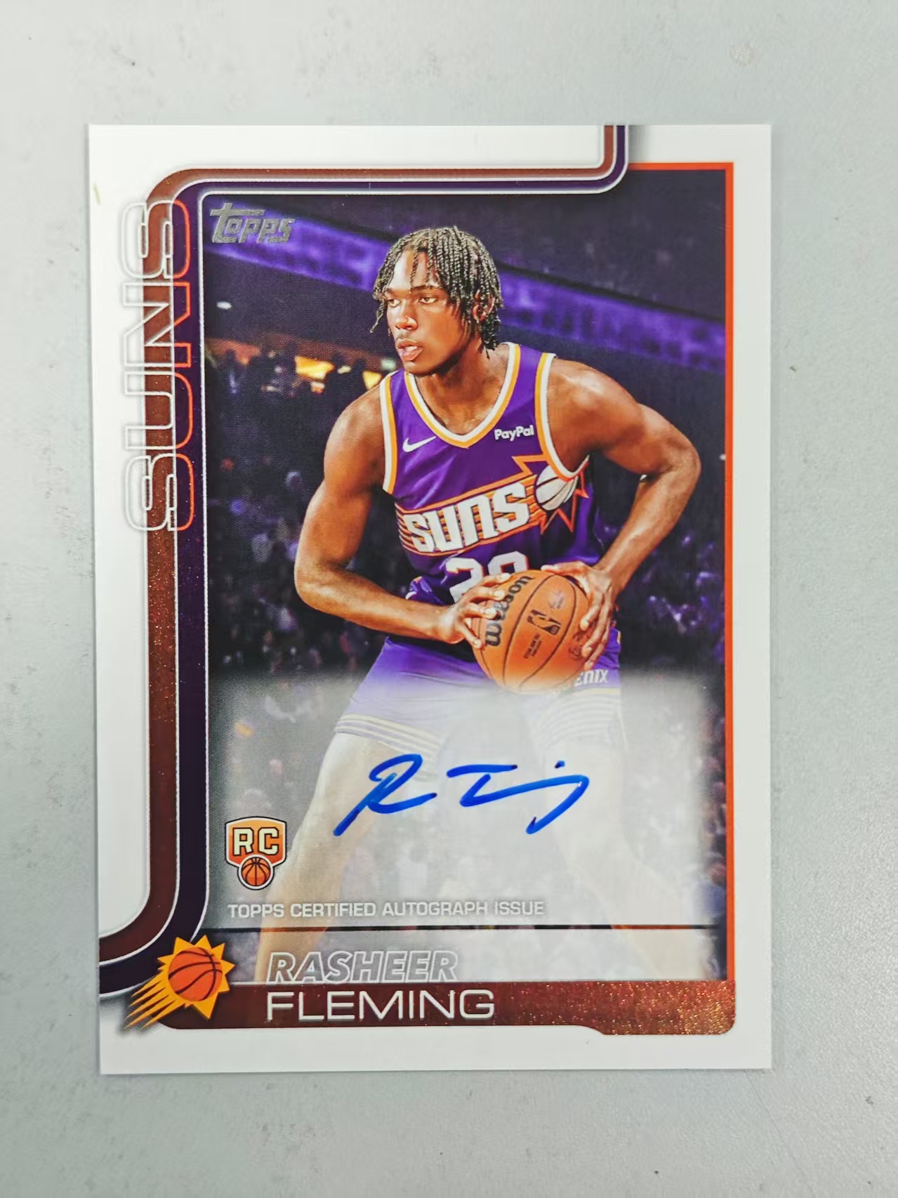 2025 Topps Flagship Rasheer Fleming RC 太阳 RC新秀 拉希尔 弗莱明 卡签 完美签字 卡品如图【原地起飞卡社】jia11.16