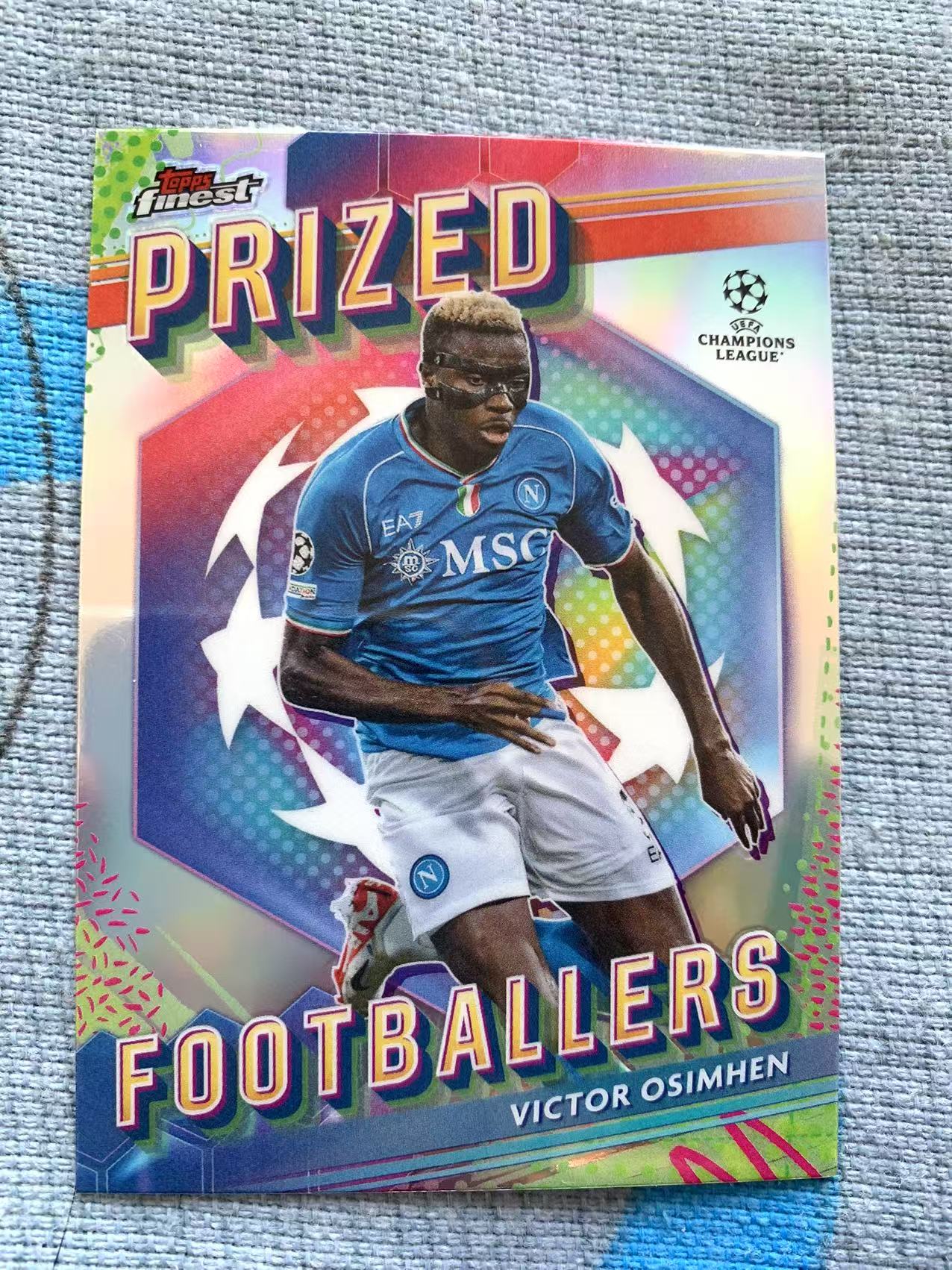 2024 Topps Finest Victor Osimhen 奥斯梅恩 那不勒斯 Prized 特卡 欧冠 银折 实卡精美 收藏必备 卡品如图