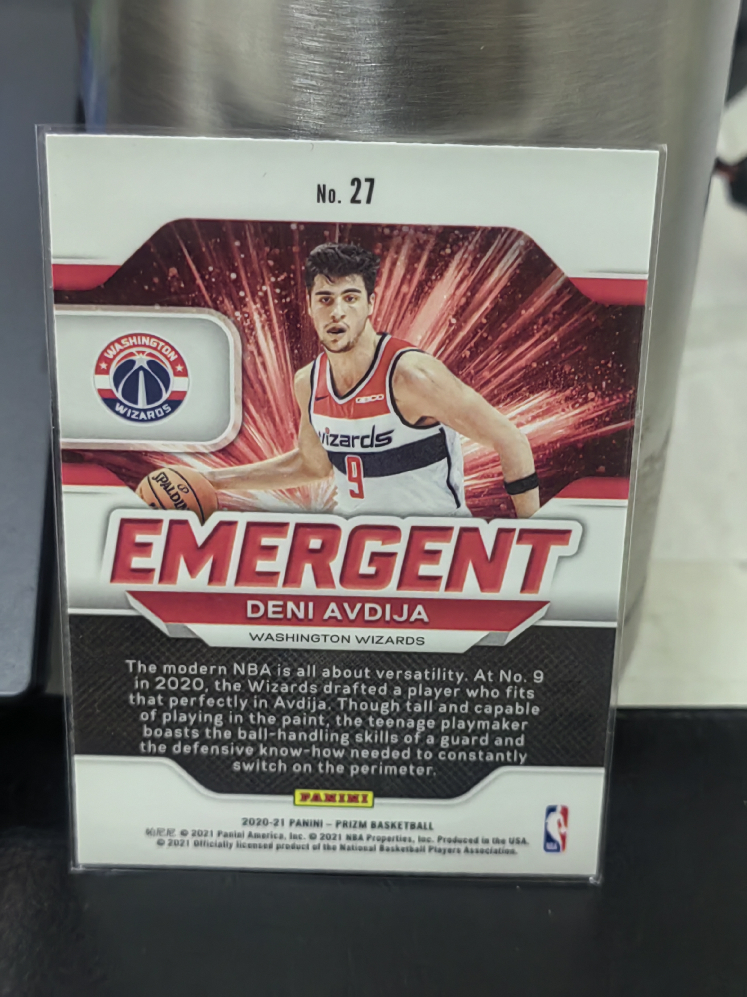 2020-21 Panini Prizm Deni Avdija RC PZ 新秀 德尼阿夫迪亚 Emergent 新锐 篮 白边白角 不保卡品 卡品如图