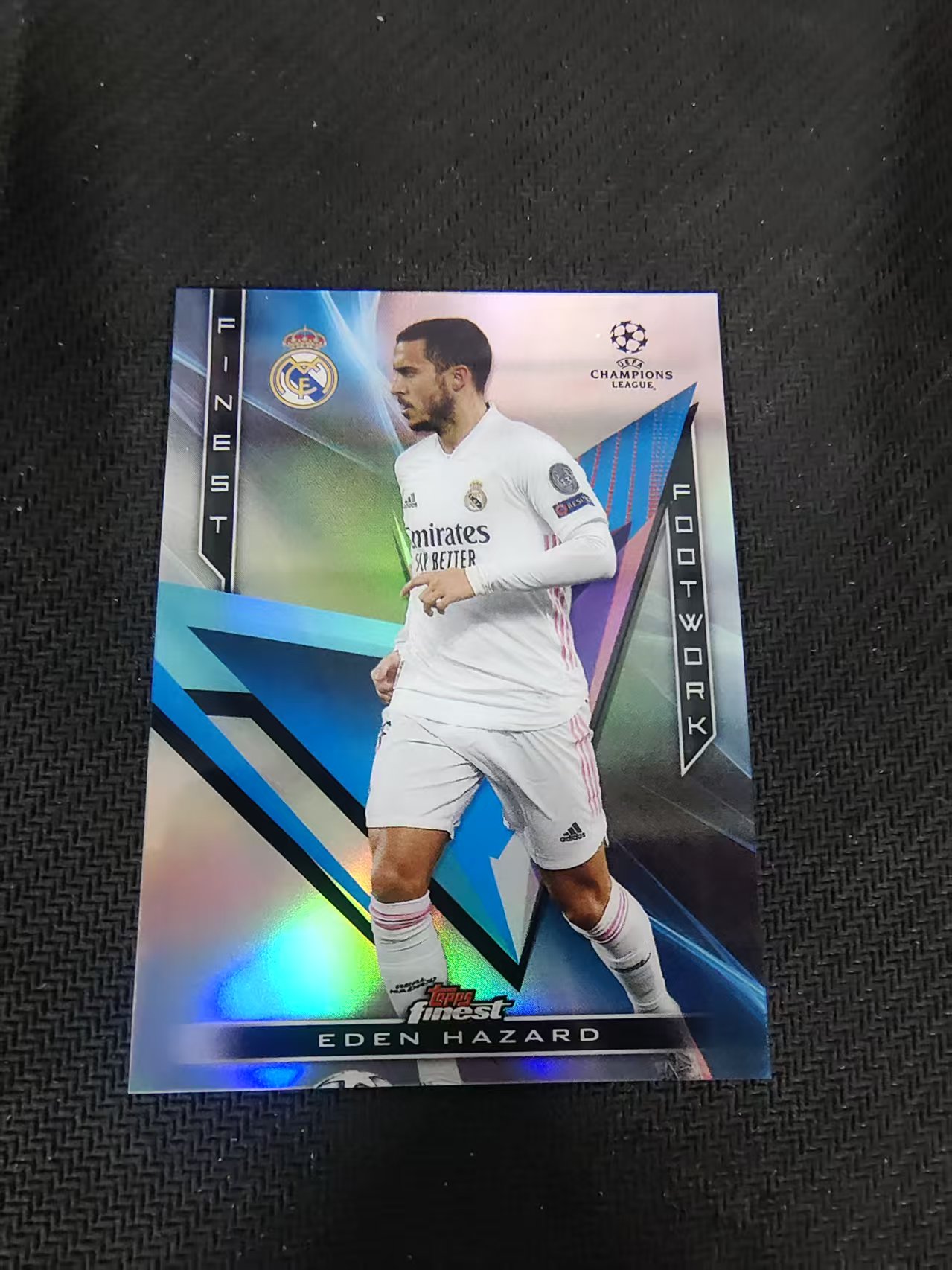 【可合并,不累计】2021 Topps Finest Eden Hazard 阿扎尔 皇马 欧冠 欧冠 银折 特卡 #3 划痕 边角瑕疵
