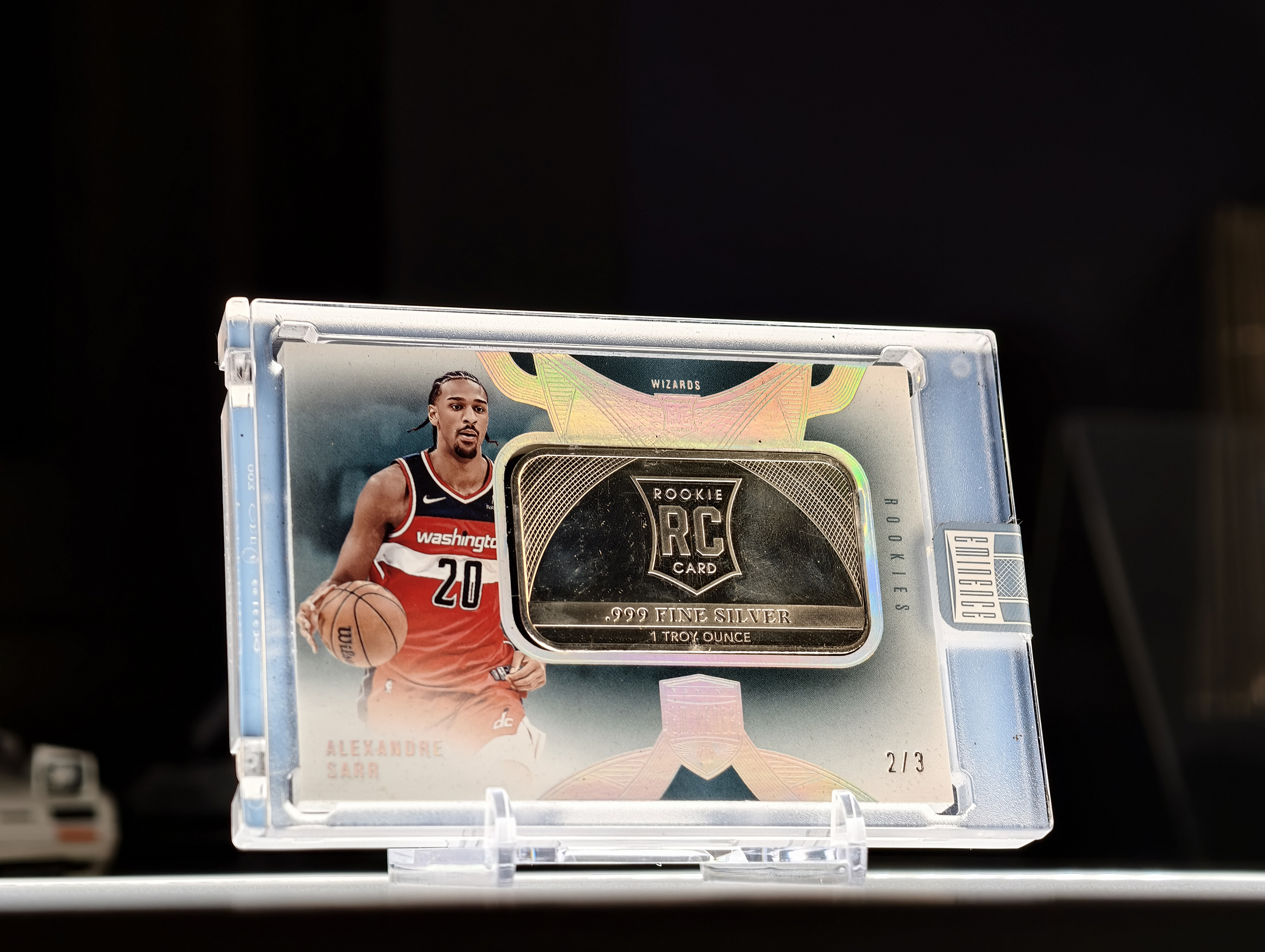 2024-25 Panini Eminence Alex Sarr 大真金 奇才 新秀 萨尔 榜眼 RC 银块 实物 999 FINE SILVER 3编 大银块