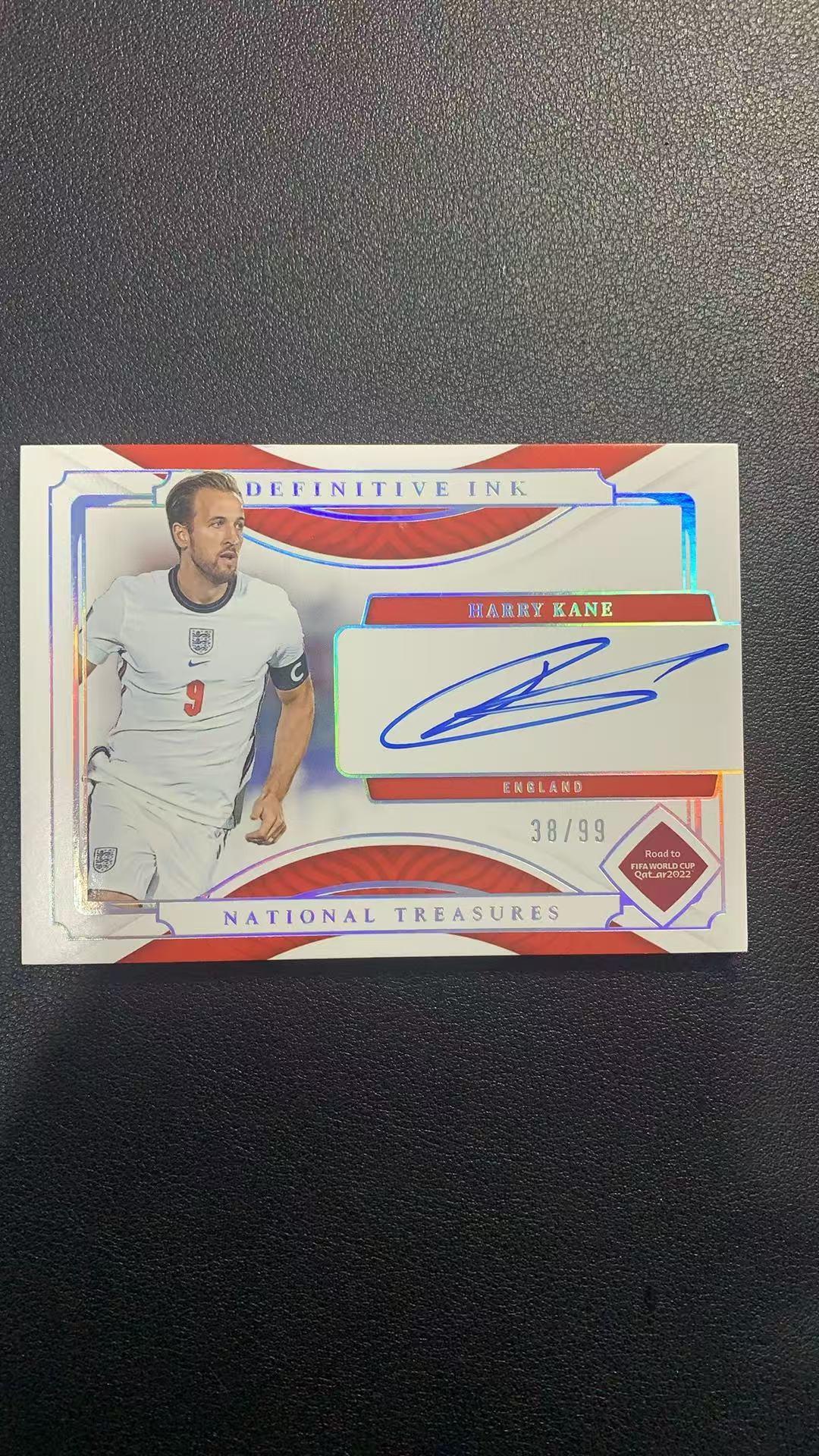 2022 Panini National Treasures Harry Kane 国宝 世界杯 英格兰 哈里 凯恩 99编 签字 卡签 ink签 卡品如图 糍粑