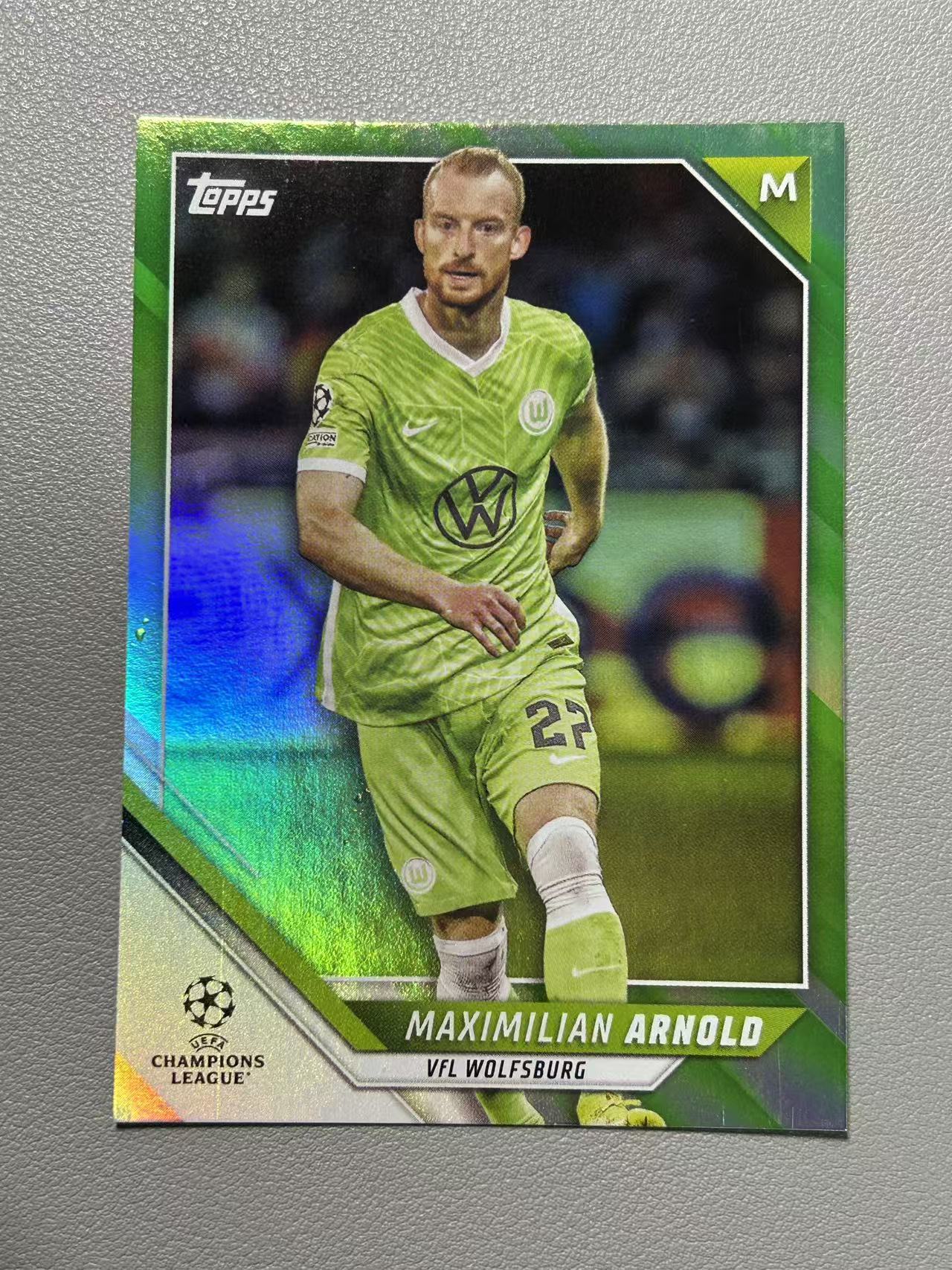 【阿泽代卖】2022 Topps Maximilian Arnold 欧冠 沃尔夫斯堡 阿诺德 /199编 折射 绿折 带编 选图巨帅 卡品如图 介意勿拍