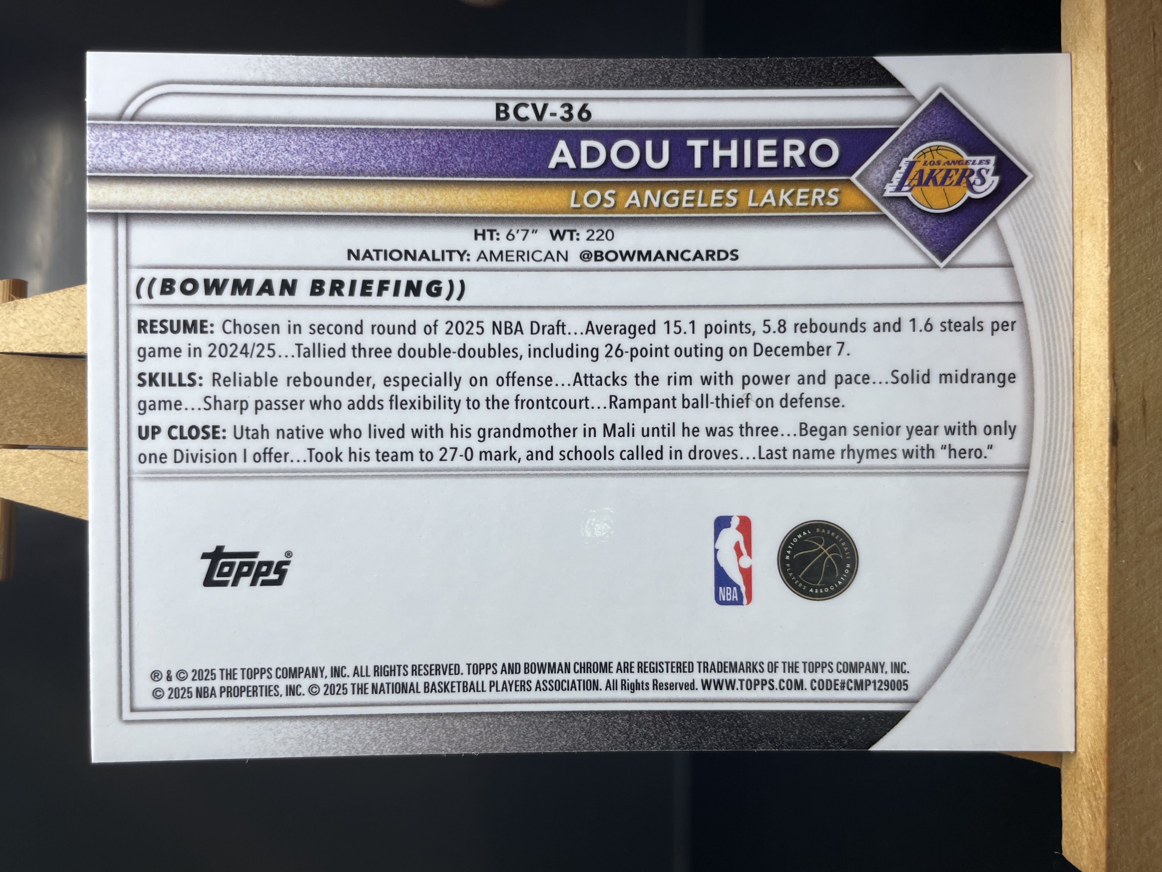 (A8) 2025 TOPPS MOJO折 新秀RC 阿杜 蒂耶罗 湖人 近期大热球星 收藏凑套必备 卡品如图 !!!