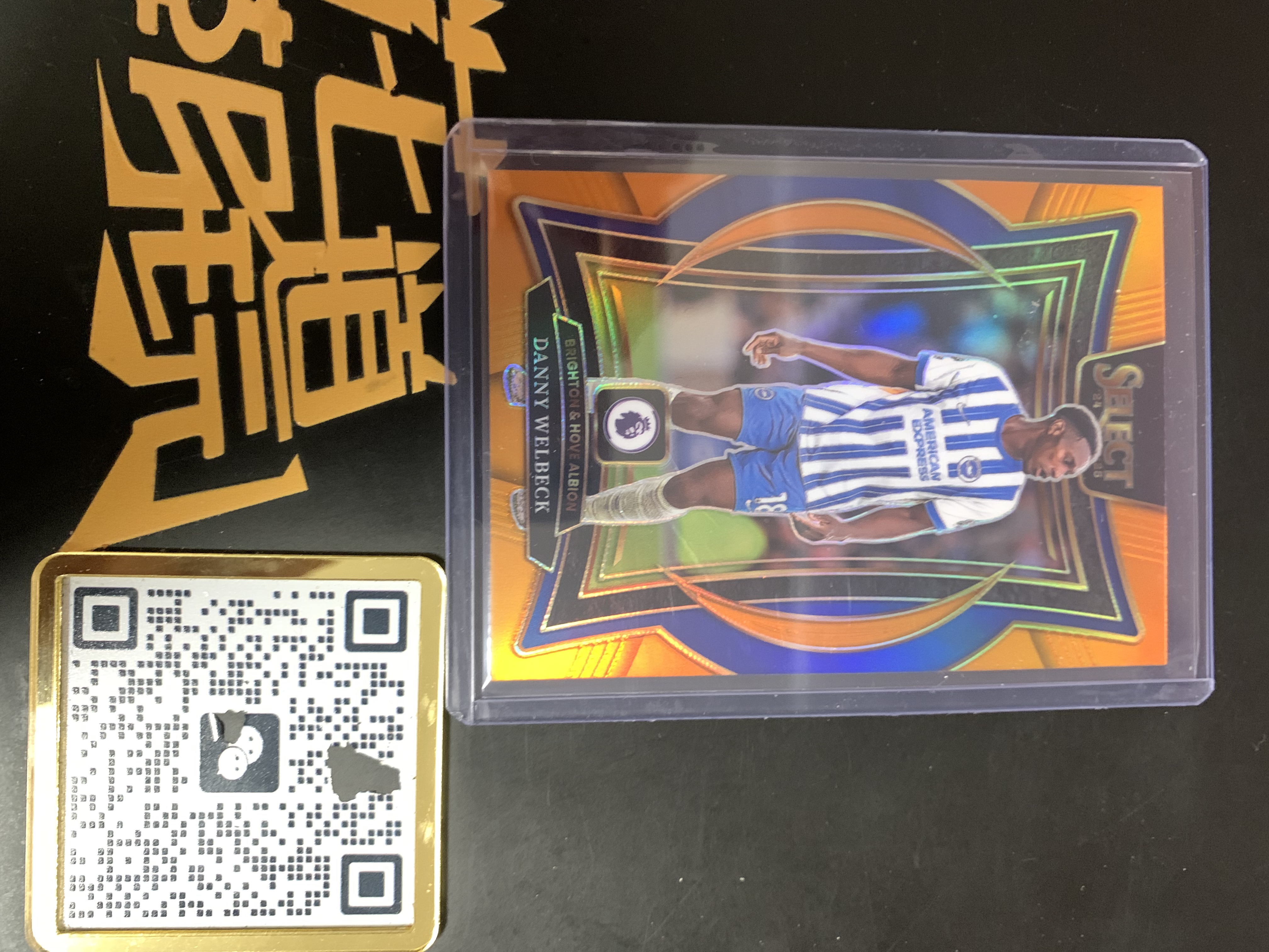 2024-25 Panini select Danny Welbeck 丹尼 维尔贝克 布莱顿 曼联 阿森纳 英格兰 英超 一级 14/75编 橙折 瑕疵如图 只合并当日订单介意勿拍【金叔代拍白糖】