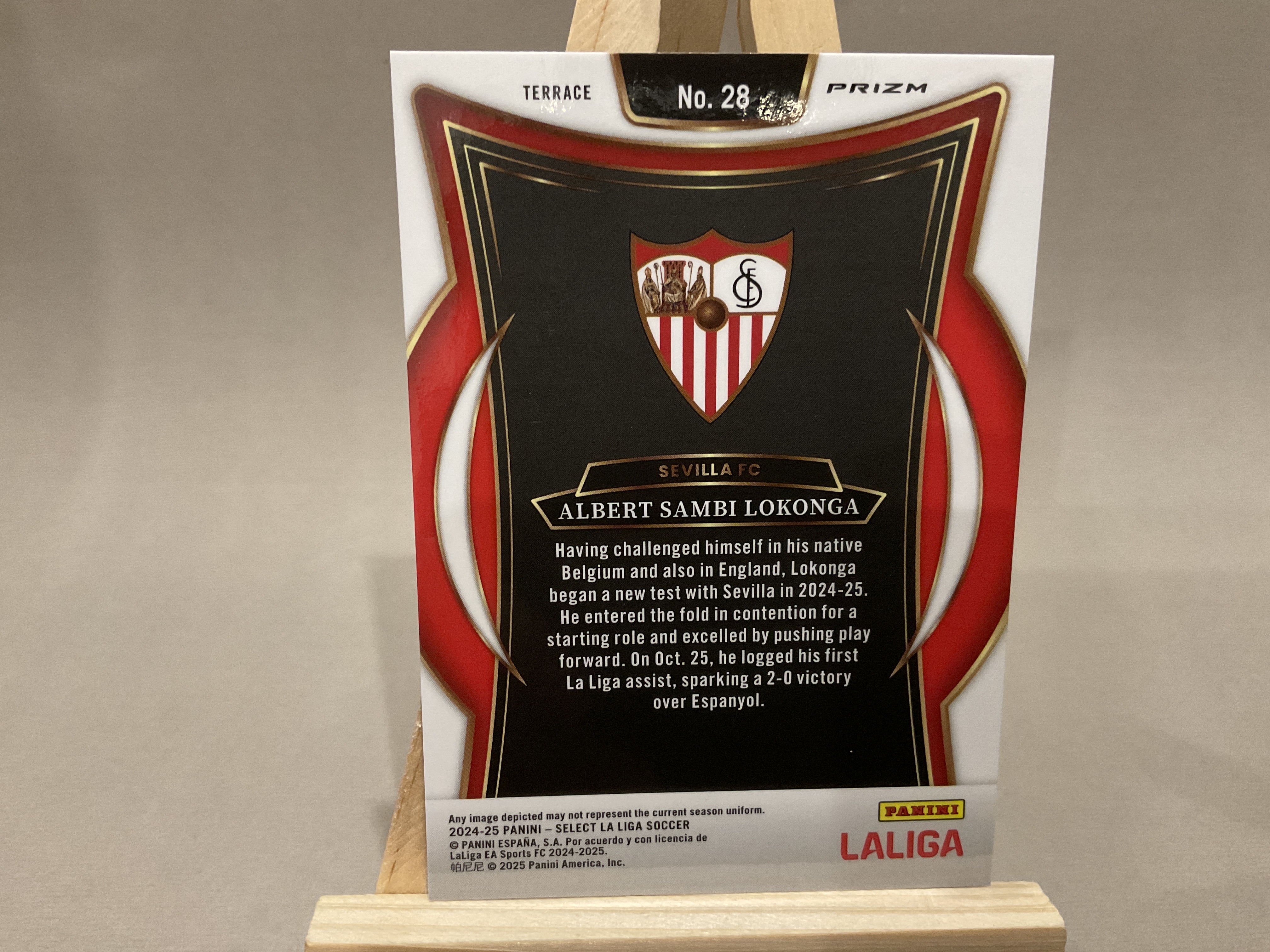 2024-25 Panini Select La Liga Albert Sambi Lokonga #28 大比例 西甲 洛孔加 折射 斑马折 塞维利亚 斑马