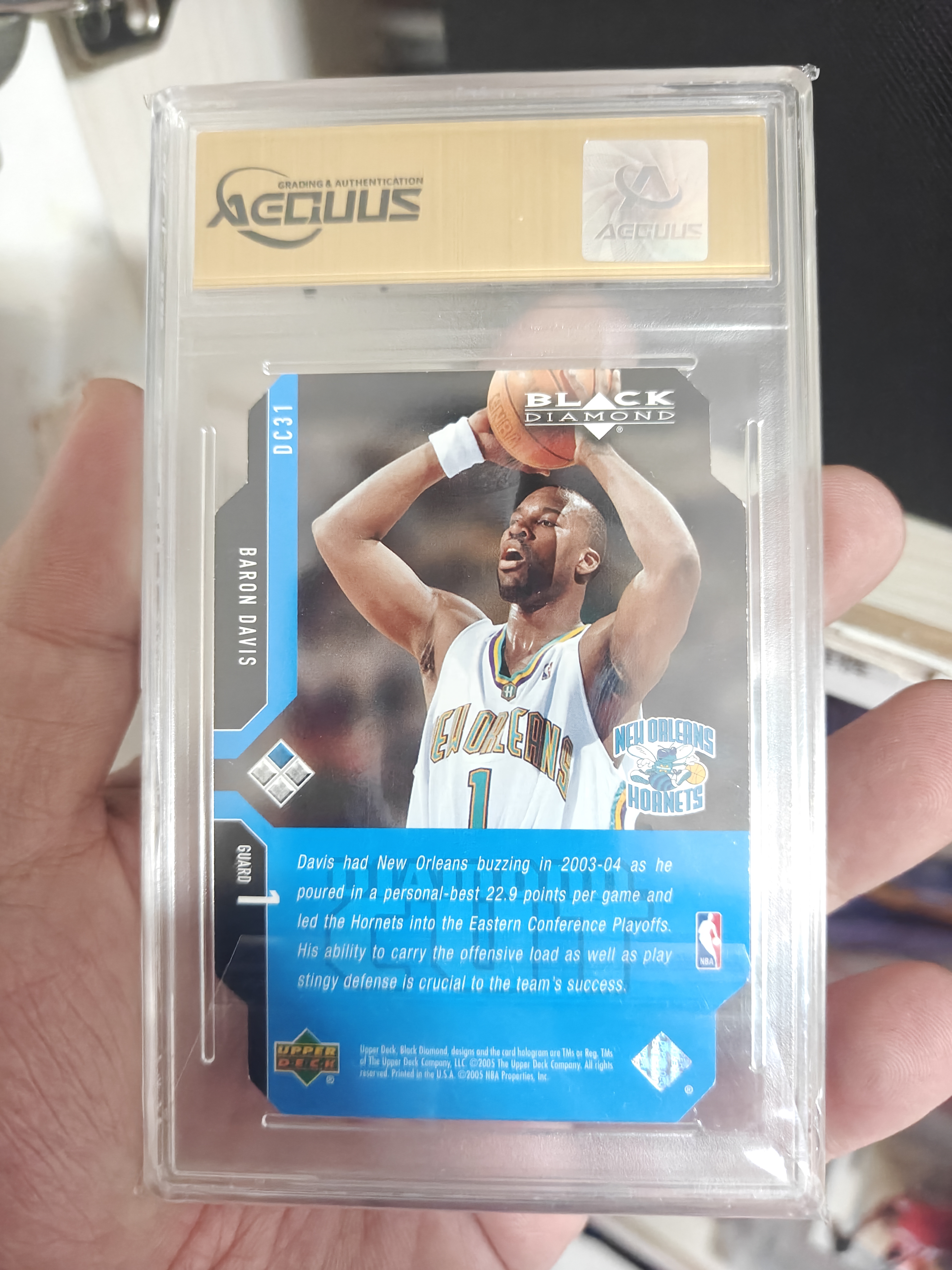 2005 Upper Deck Black Diamond Baron Davis #DC31 黑钻 系列 大比例 异形 巴郎 戴维斯 专收必备