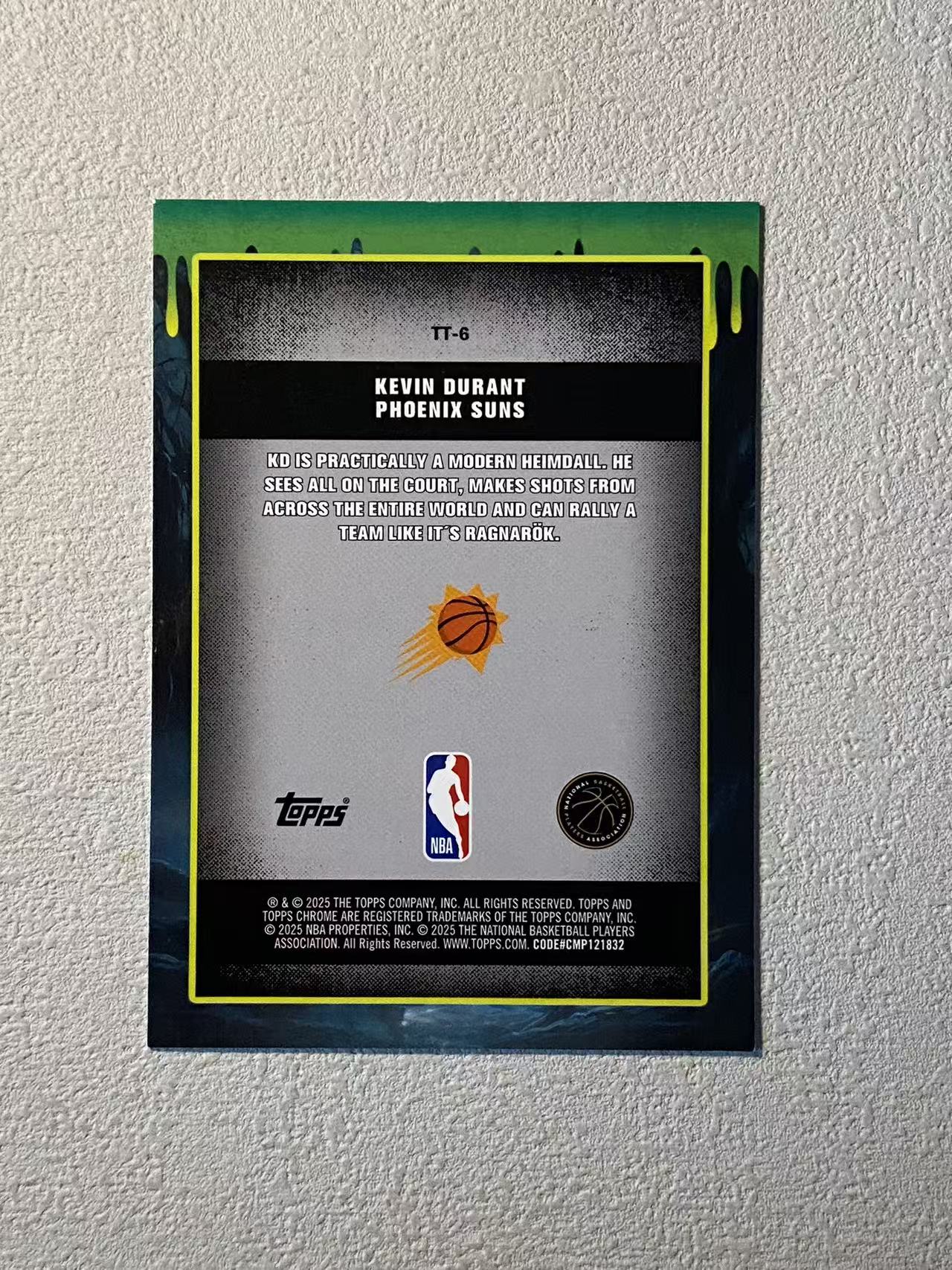 2025 Topps Chrome Kevin Durant tc 元年 太阳 凯文 杜兰特 死神 /99编 巨人传说 特卡 折射 收藏必备