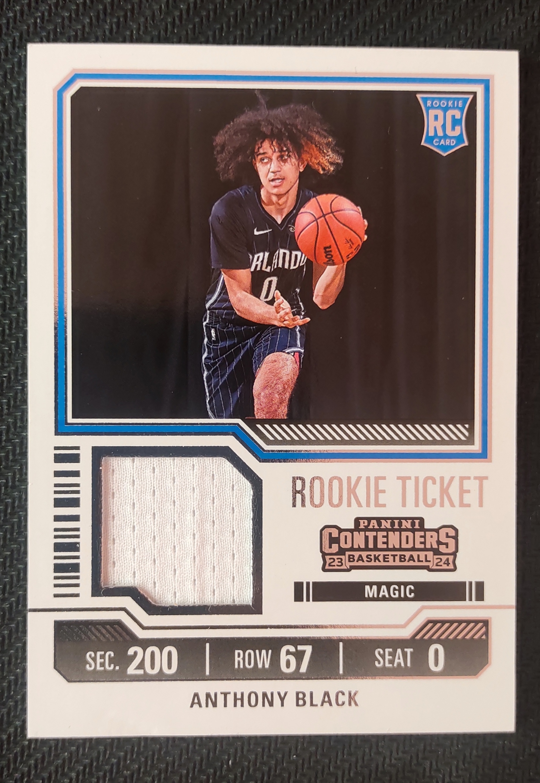 2023-24 Panini Contenders Anthony Black RC 安东尼 布莱克 魔术 新秀 球票 小窗 球衣 物料 切割 瑕疵如图