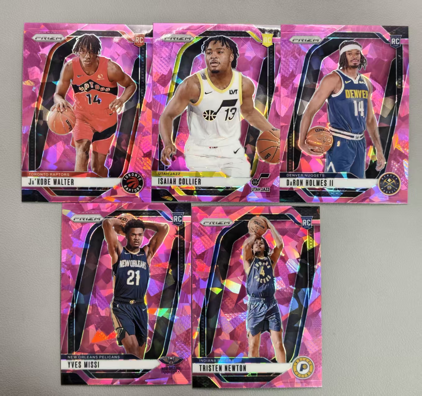 【阿泽代卖】2024-25 Panini Prizm Pz 新秀 RC 贾科比沃尔特 以赛亚科利尔 达龙霍姆斯 伊夫米西 牛顿 5张新秀lot 折射 粉碎冰 选图巨帅 卡品如图 介意勿拍-tall