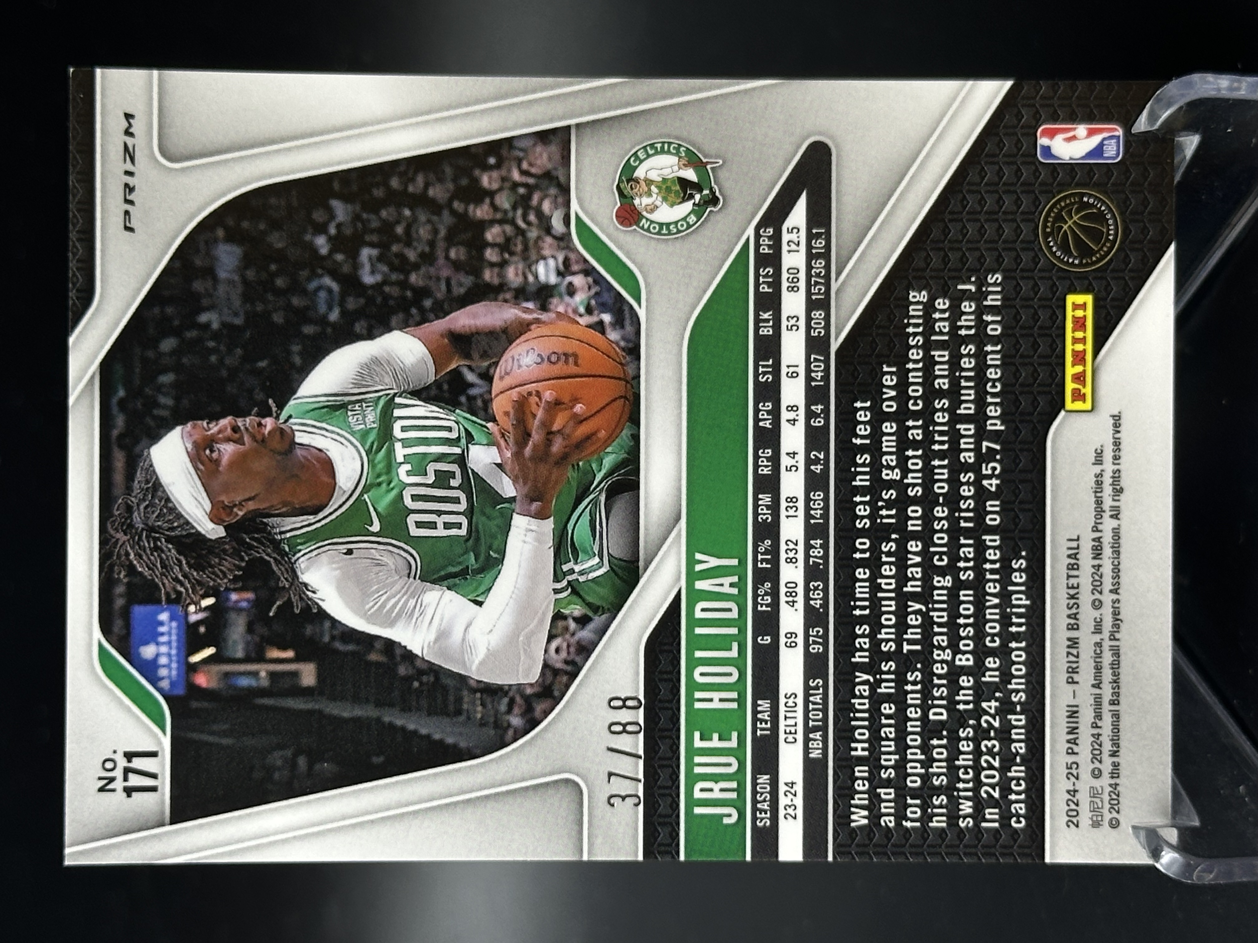 2024-25 Panini Prizm Jrue Holiday 【小黄拍卖】PZ 霍勒迪 凯尔特人 红圈圈折 37/88编「汉堡王」