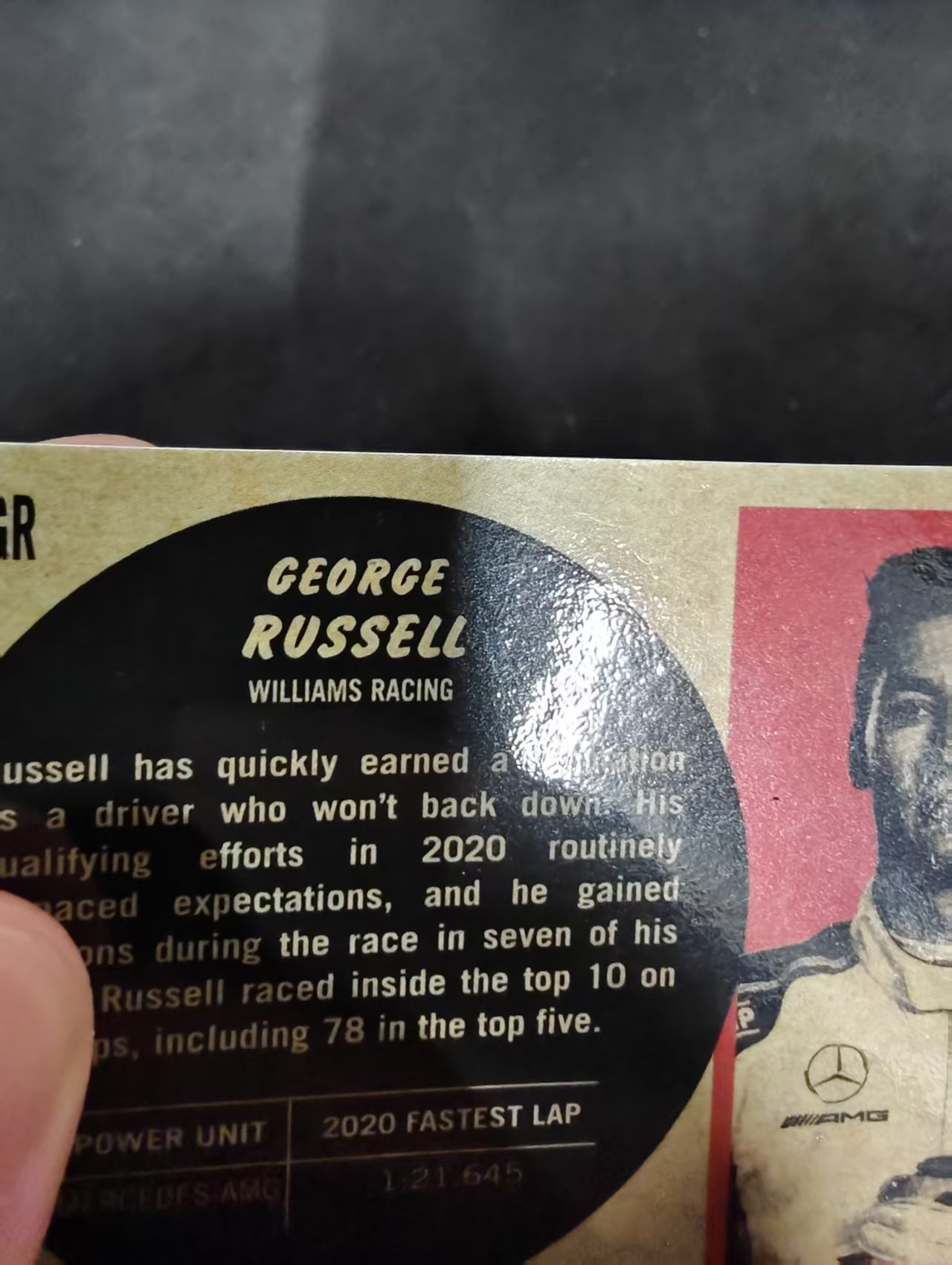 2021 Topps Chrome F1 George Russell 乔治 拉塞尔 银折 特卡 F1 划痕 边角瑕疵 #GR